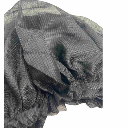 Satin Jumbo Sleep Cap in Black