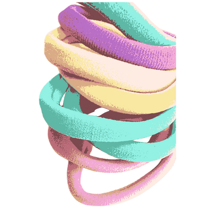 Multicolor Soft, Seamless & High-Stretch Ponytail Holders