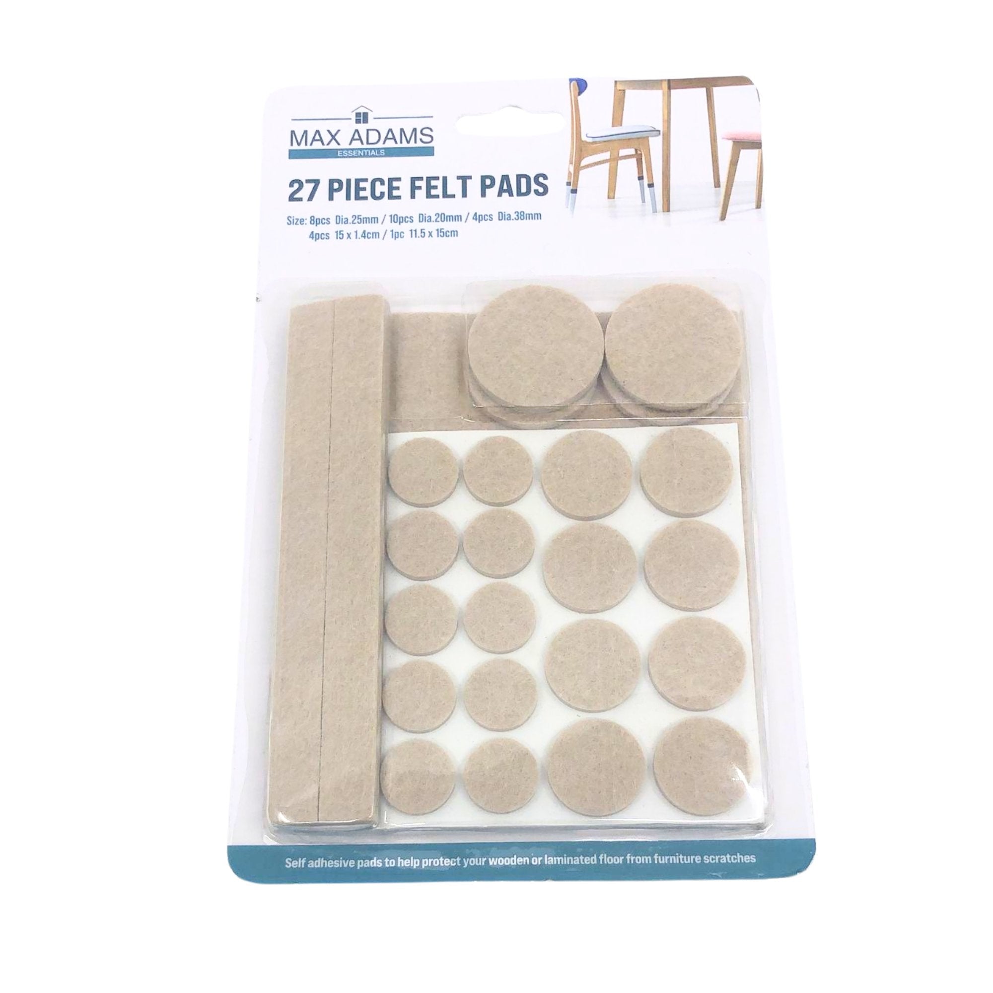 Self Adhesive Felt Pads: 27 Pcs Set Household main product image