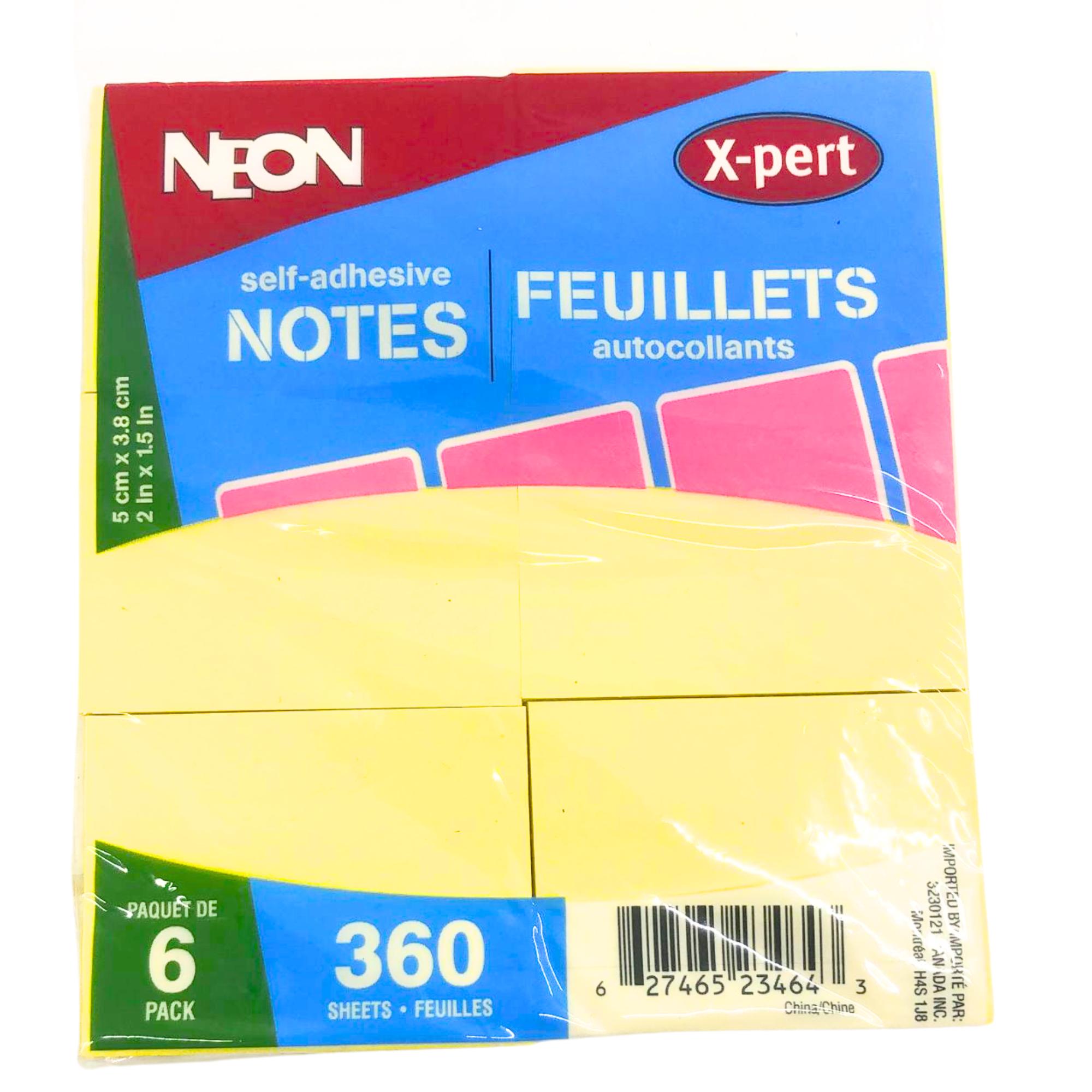 Self Adhesive Notes Sticky pads for Quick Reminders 6 Packs: 360 Sheets Sticky Notes Set office size and feature image