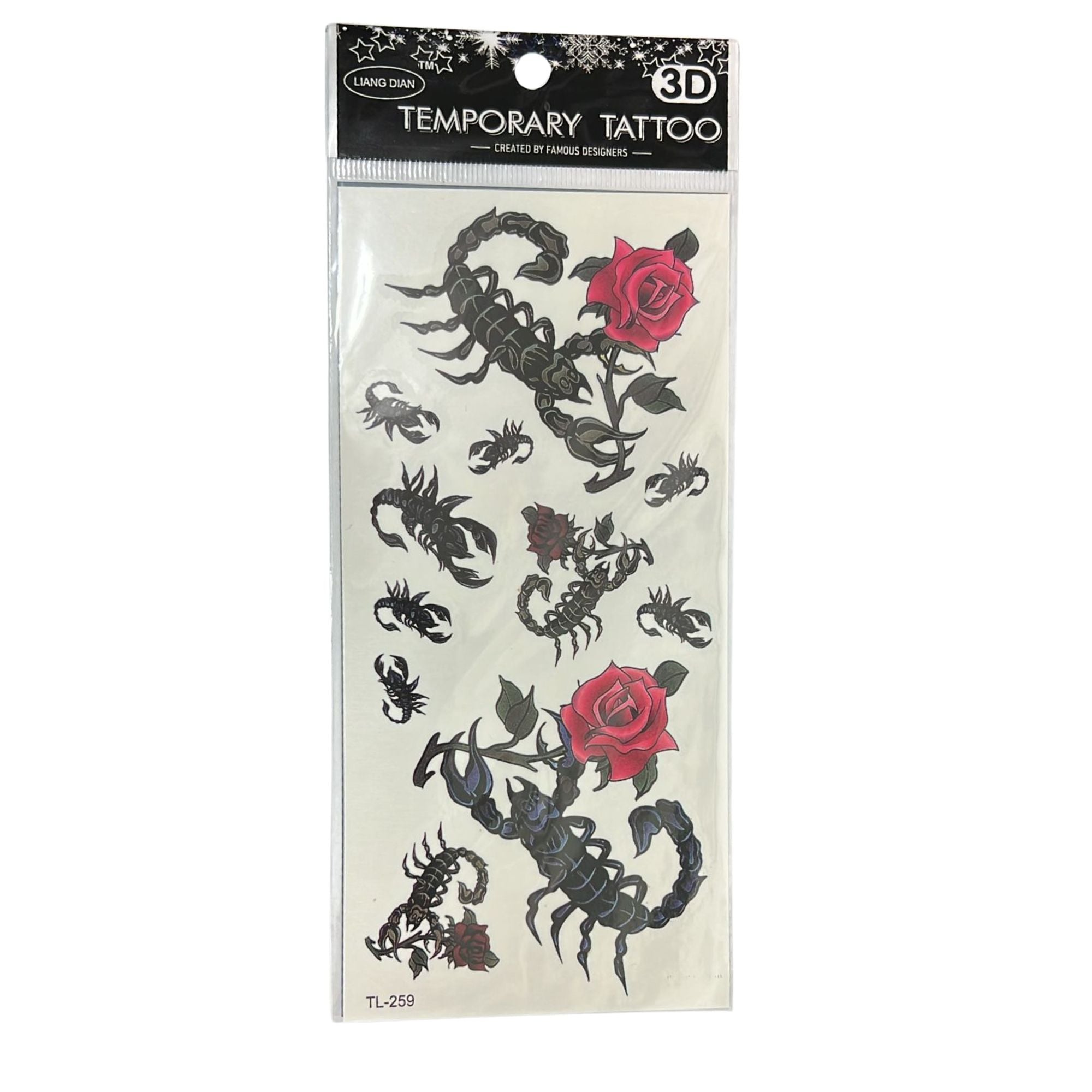 Unisex Colored Semi Permanent/Temporary Long Lasting Tattoo: 1 Pack Temporary Tattoos Tattos size and feature image
