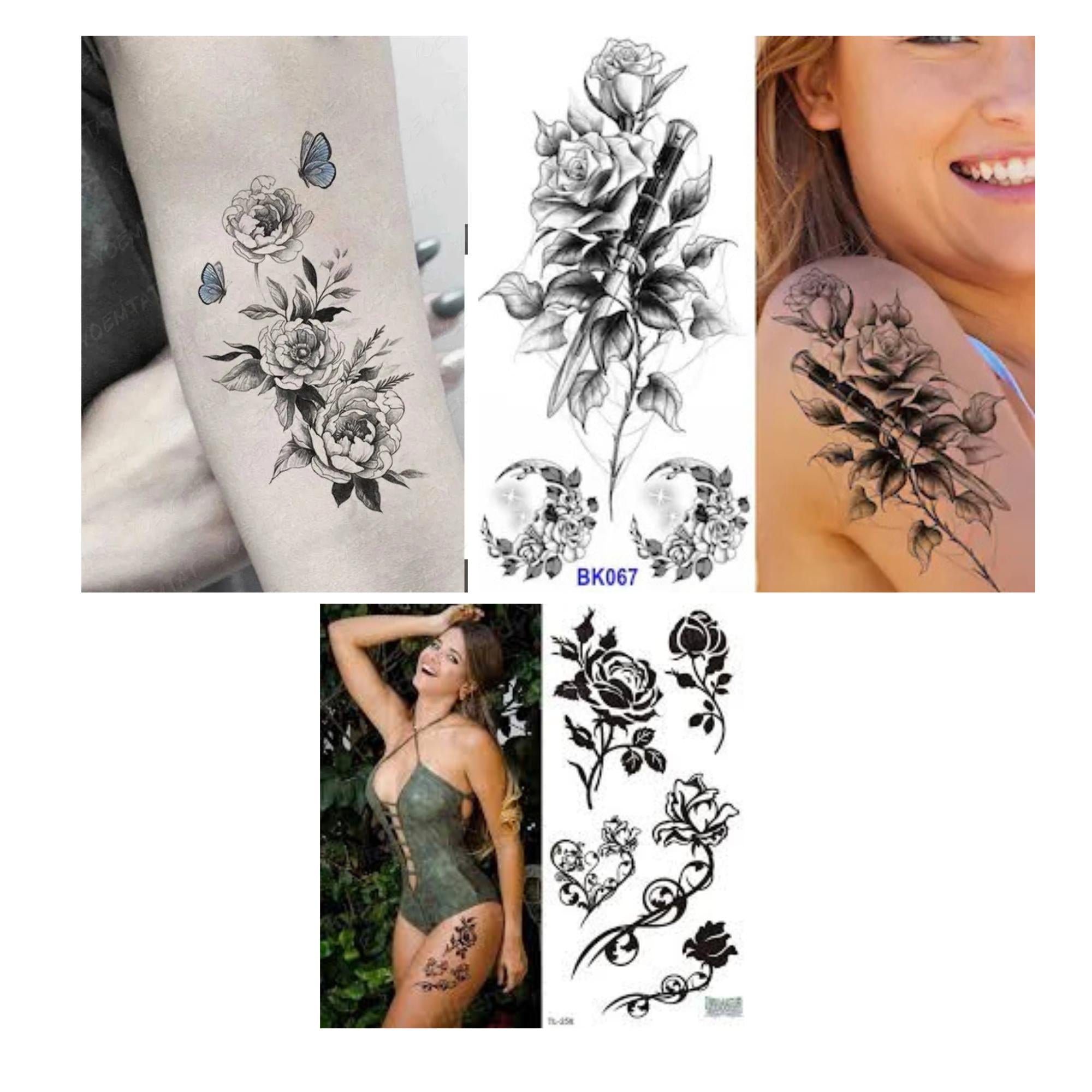 Semi Permanent/Temporary Tattoos for Women: 1 Pack Tattoos Tattos main product image