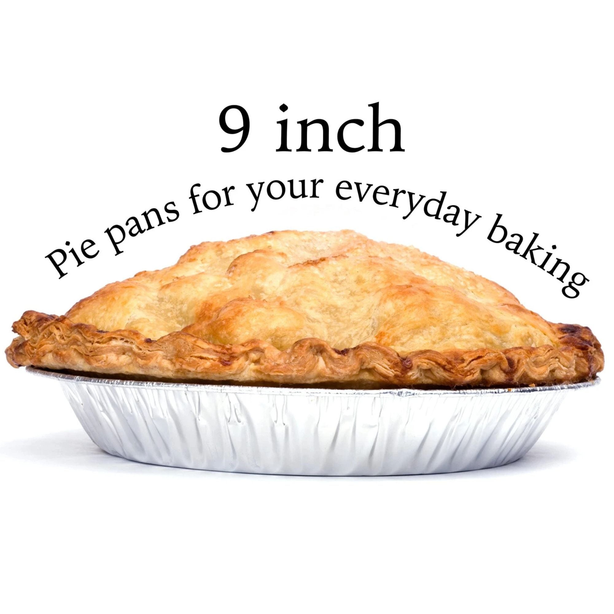 Disposable 9" Shallow Aluminum Foil Pie Pans – Non Stick & Oven Safe: 3 Pack Aluminum Baking product image 5