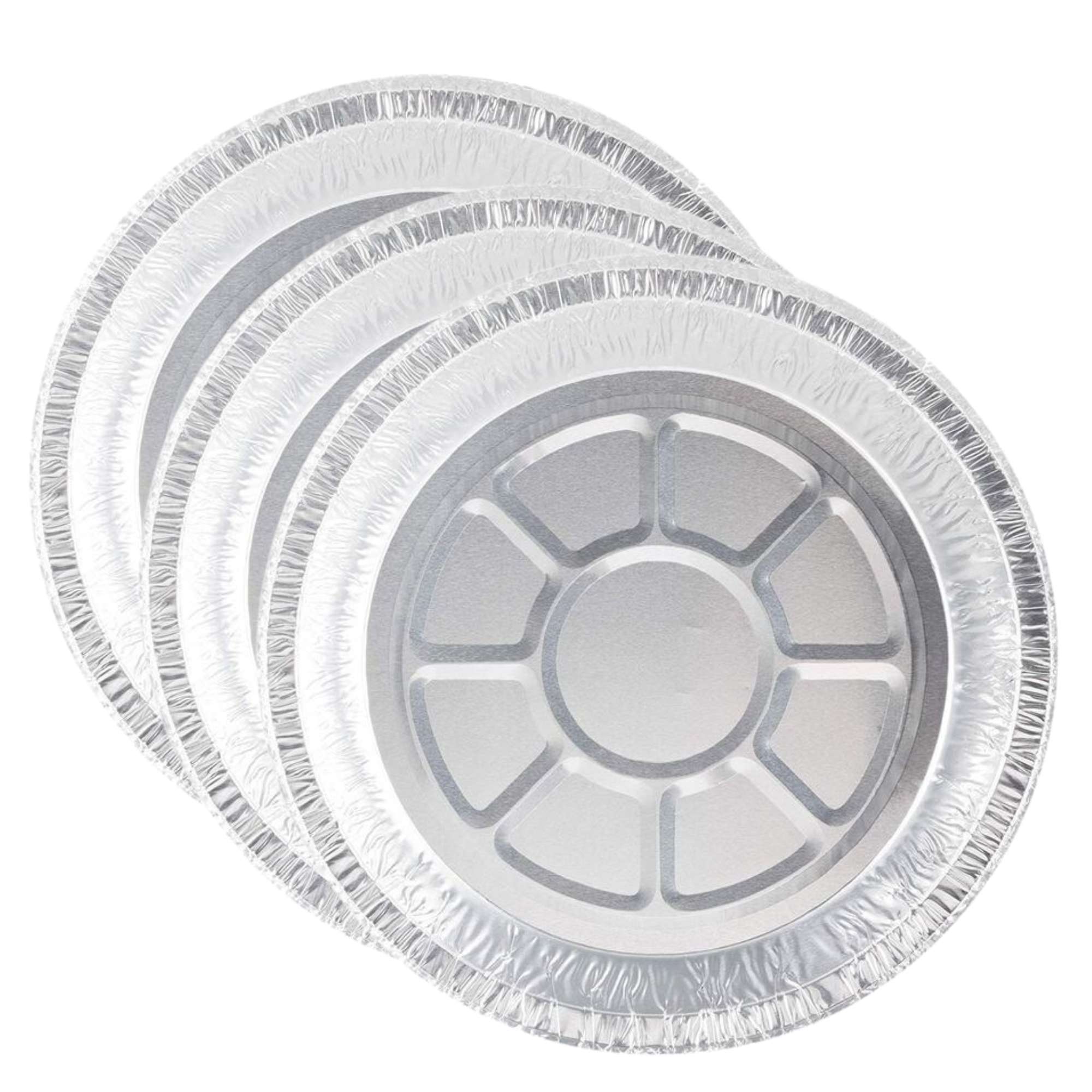 Disposable 9" Shallow Aluminum Foil Pie Pans – Non Stick & Oven Safe: 3 Pack Aluminum Baking main product image