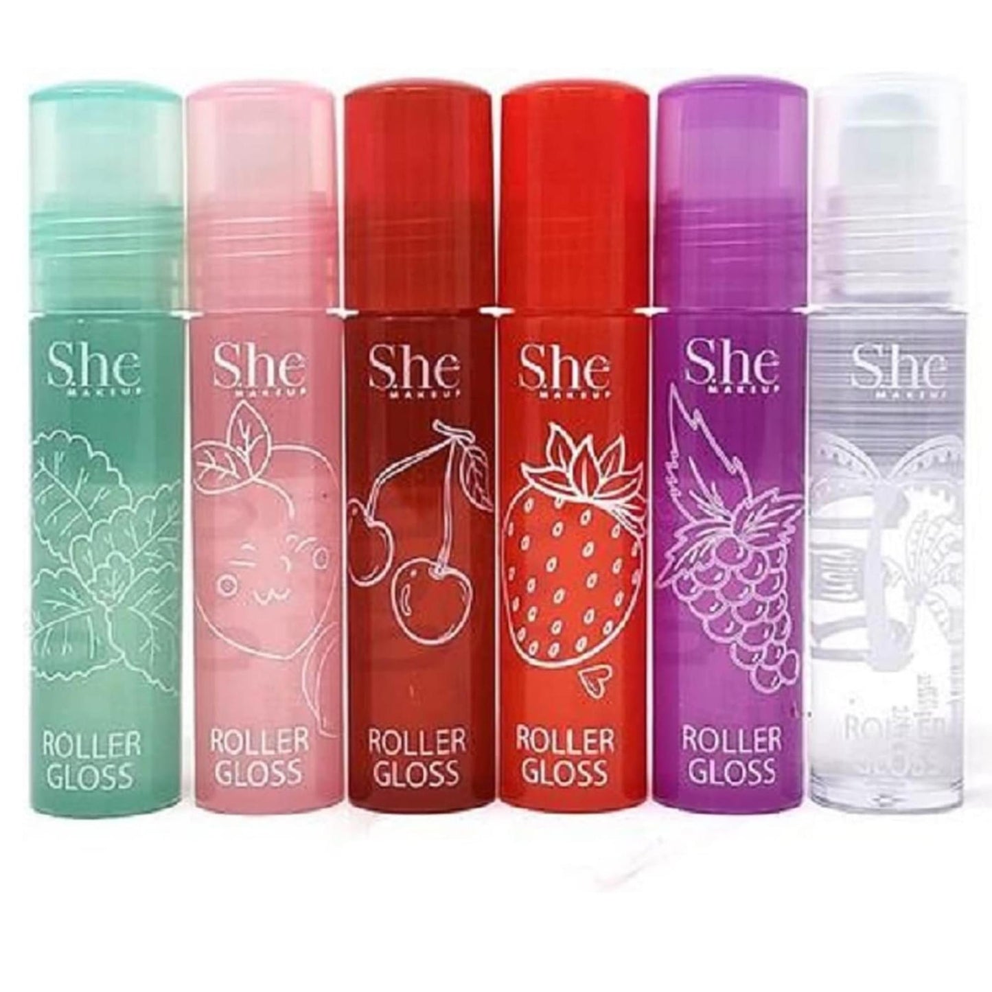 She Makeup Clear Lip Gloss with Flavor Scents