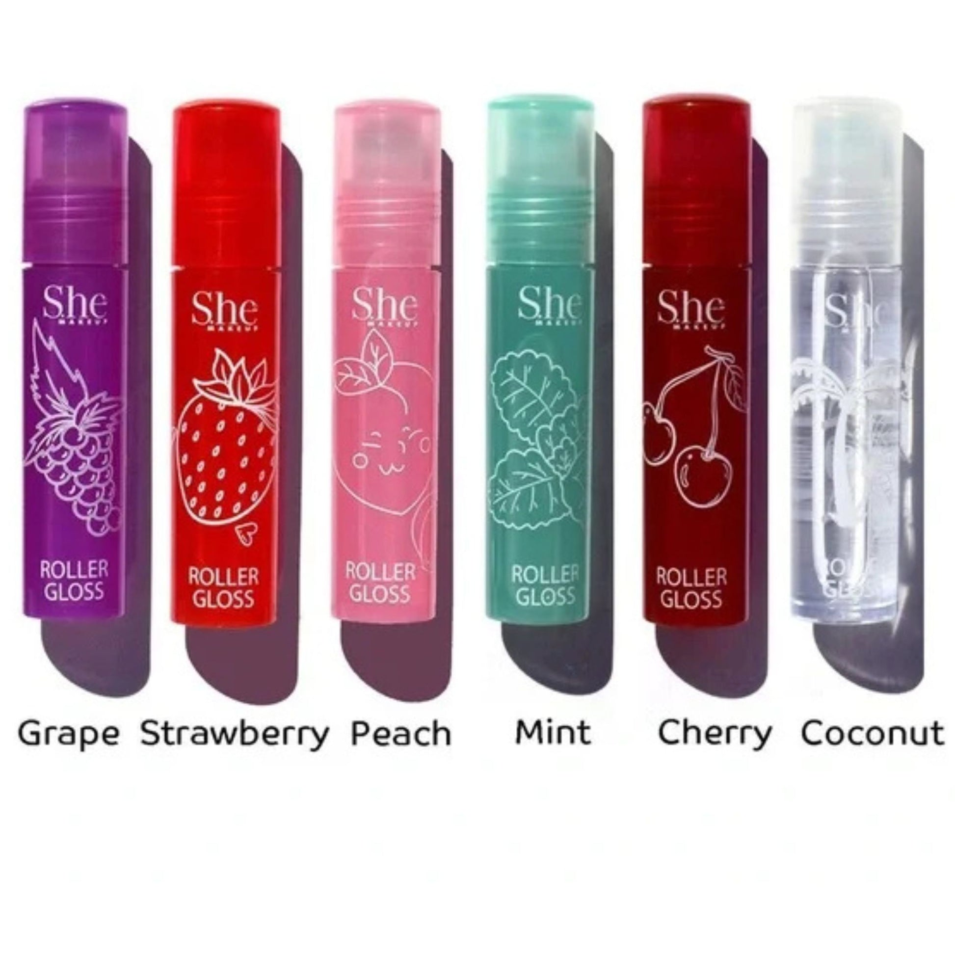 She Makeup Clear Lip Gloss with Flavor Scents