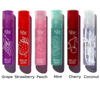 She Makeup Clear Lip Gloss with Flavor Scents