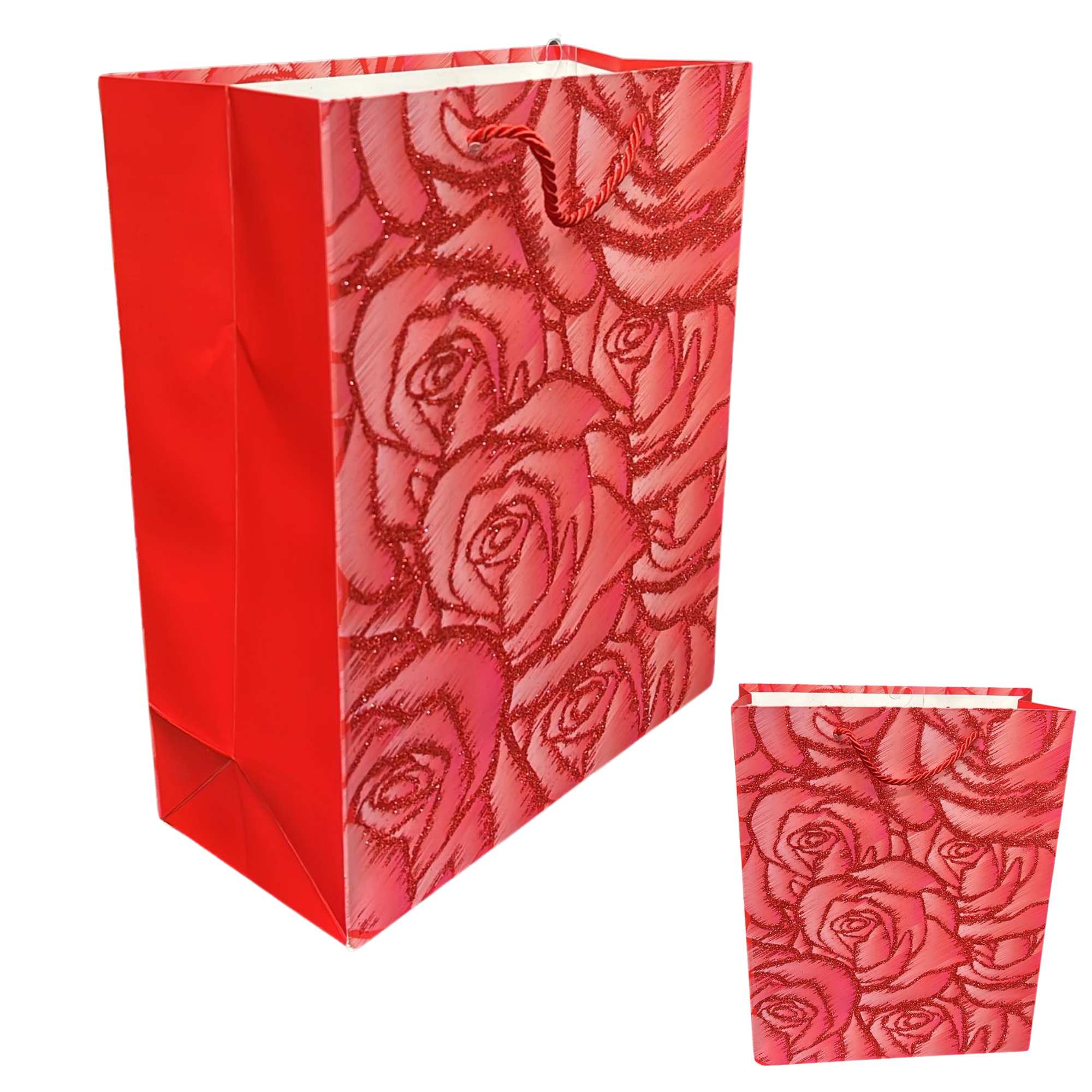 Shiny Red Glittery Valentines Day 10x13 Gift Bag: 1 Pack Gift Bags Gift Bag Valentine product image 6