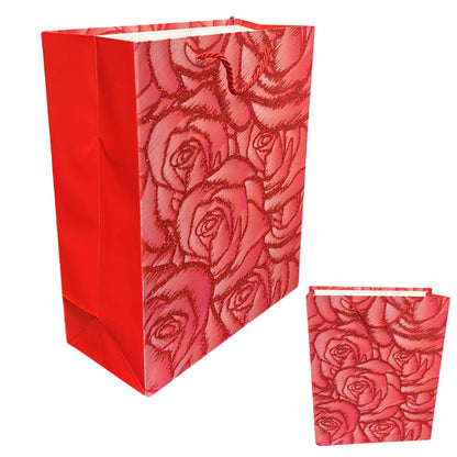 Shiny Red Glittery Valentines Day Gift Bag