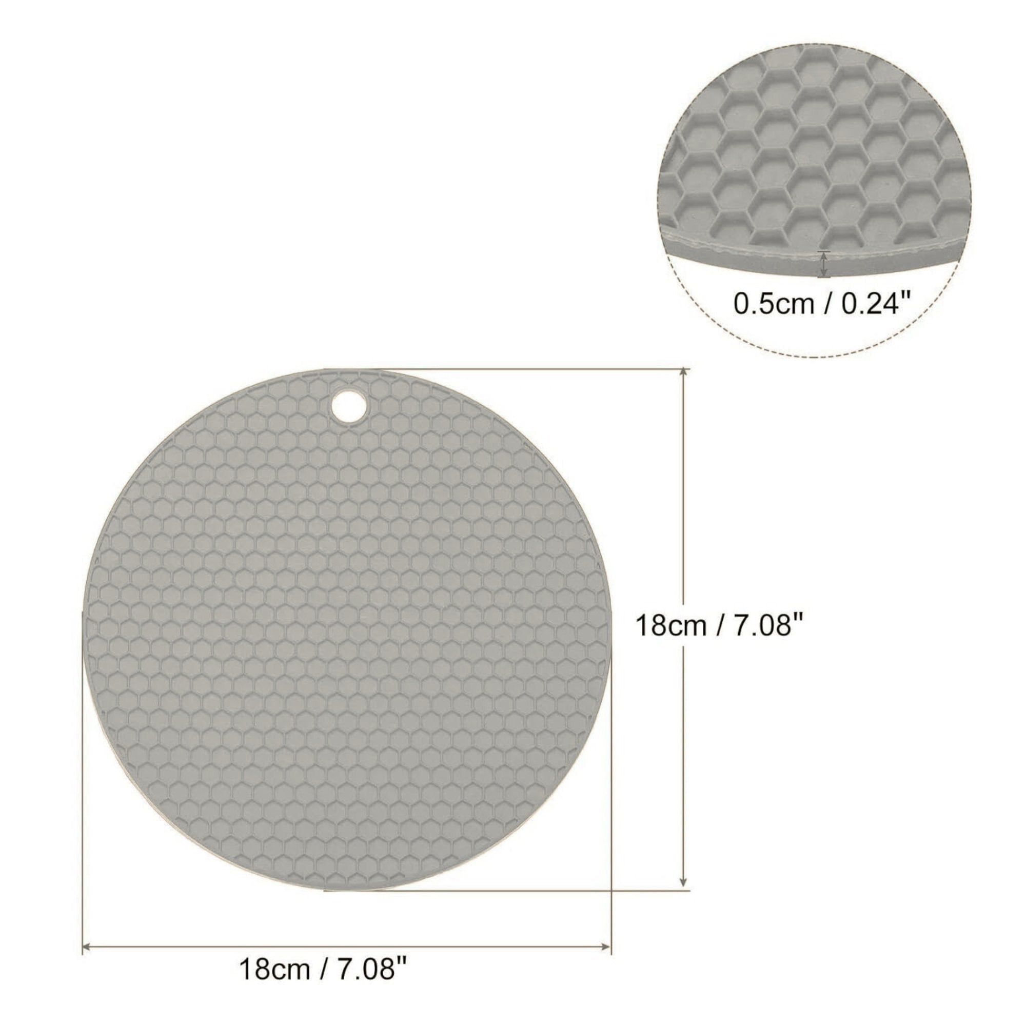 7" Round Silicone Placemat & Holder: 1 Pack Trivets Kitchen Accessories product image 9