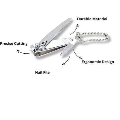 Silver Fingernail Clipper with Chain