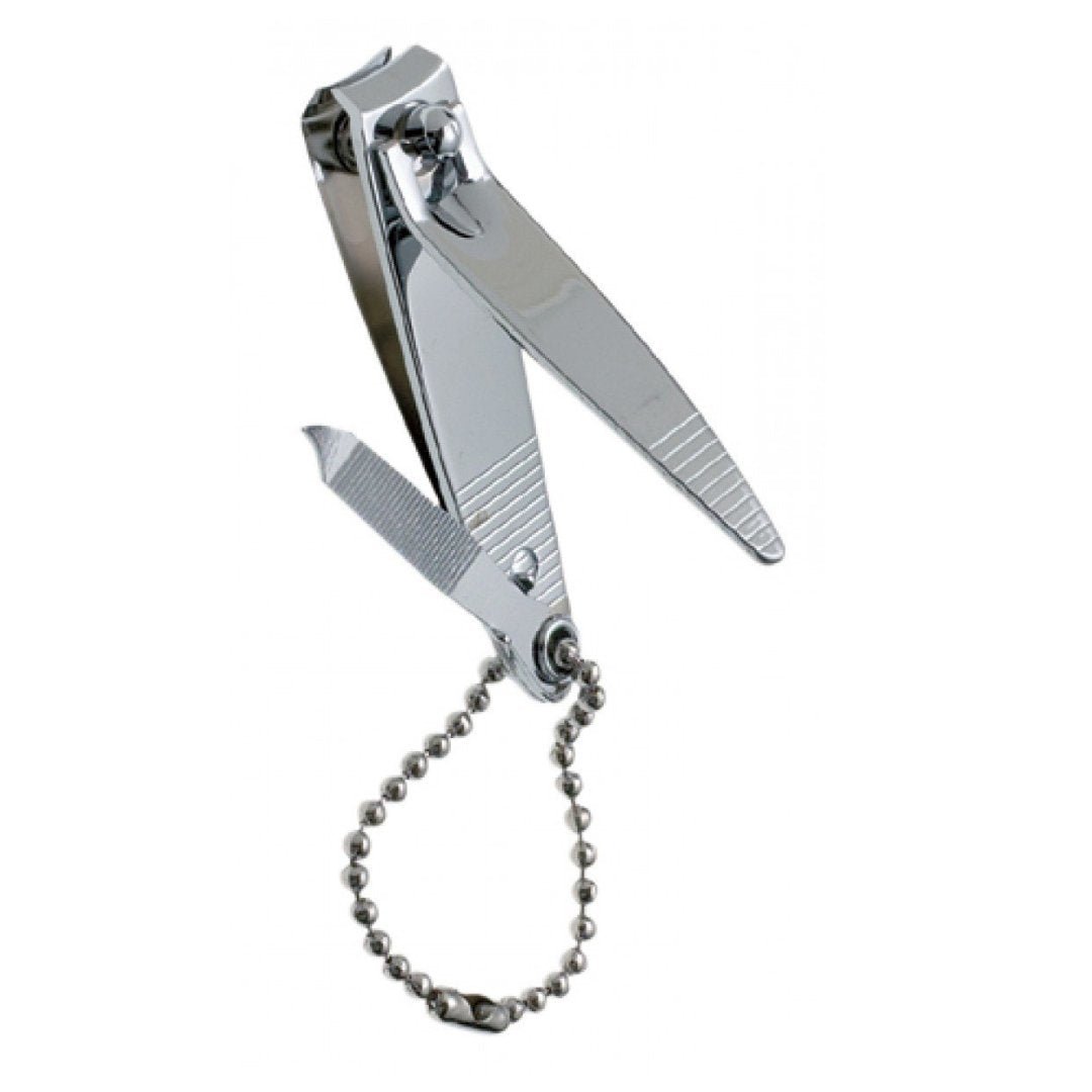 2" Silver Fingernail Clipper with Chain: 1 Pack Nail CLippers beauty and personal Nails Tools lifestyle use image