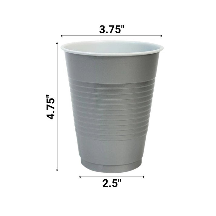 Disposable 18oz Silver Plastic Cups