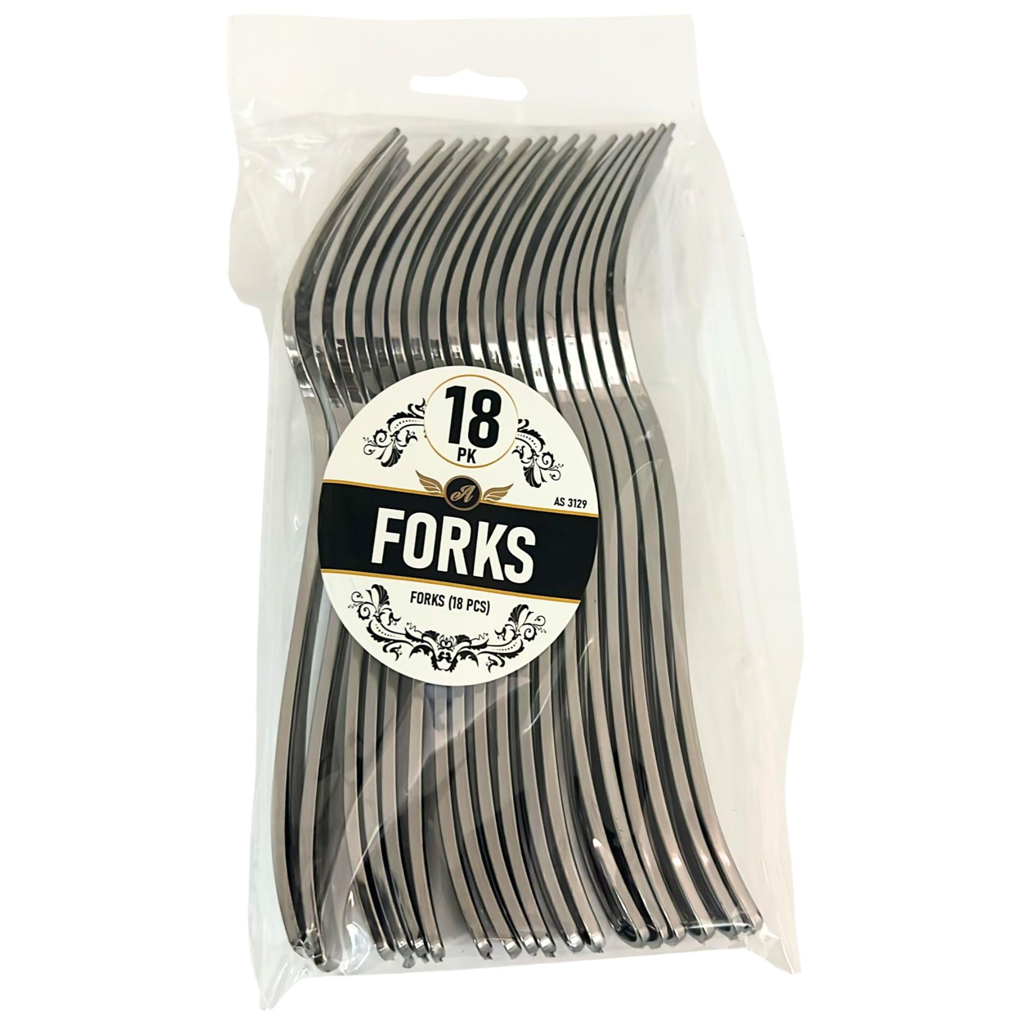 Silver Plastic Forks: 18 Pack Party Tableware, Event Catalog main product image