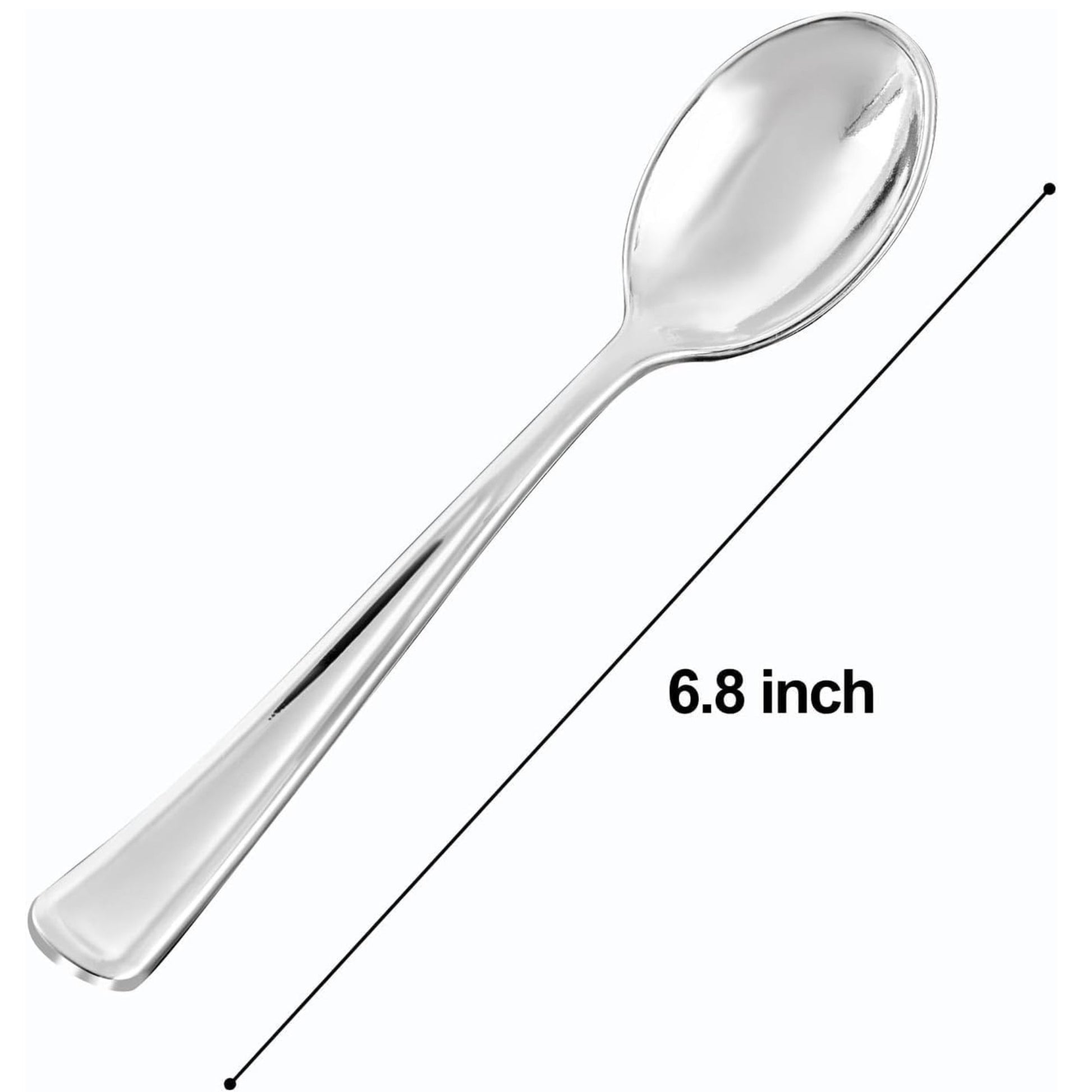 Silver Plastic Spoons