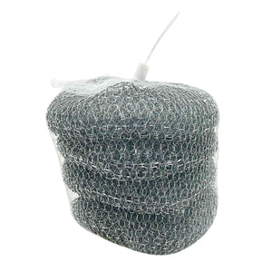 Silver Stainless Steel Scrubber Balls: 4 Pack Sponges & Scouring Pads Cleaning Scrubber main product image