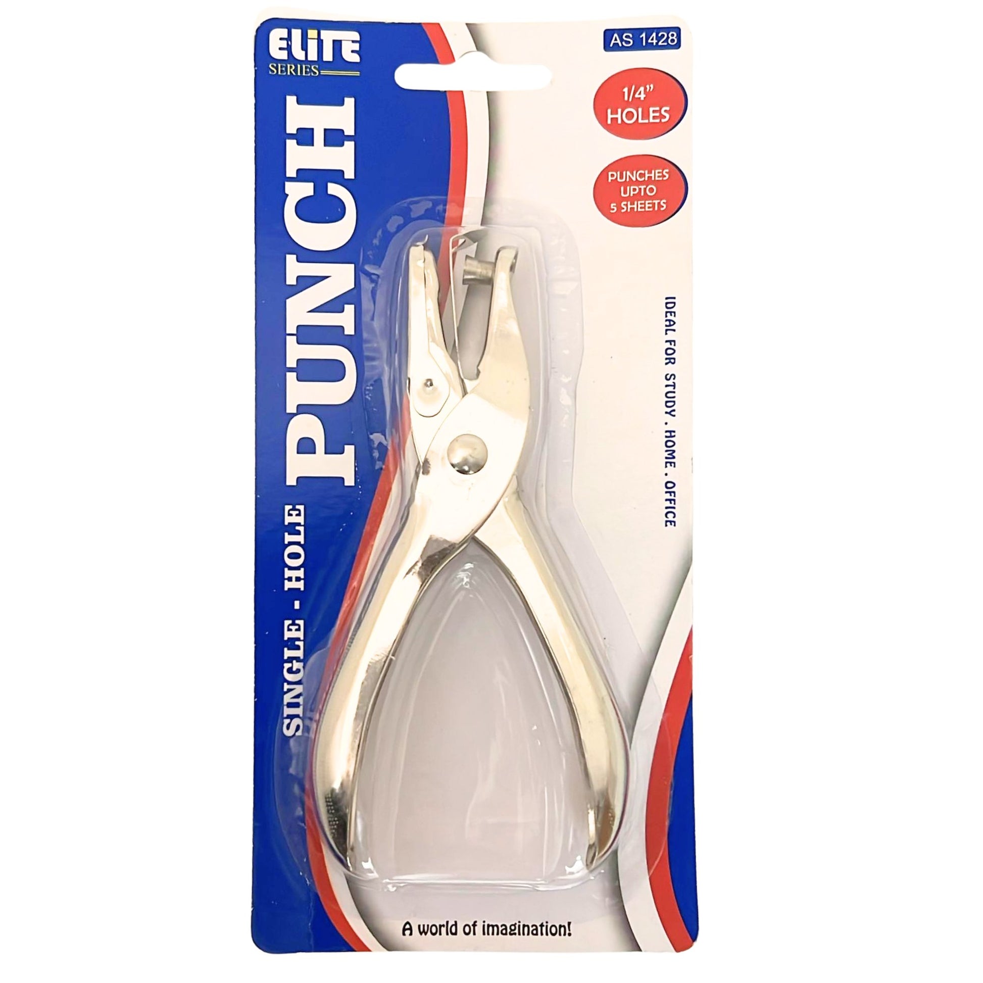 Single Hole Punch 5 Sheet Capacity 1/4" Hole