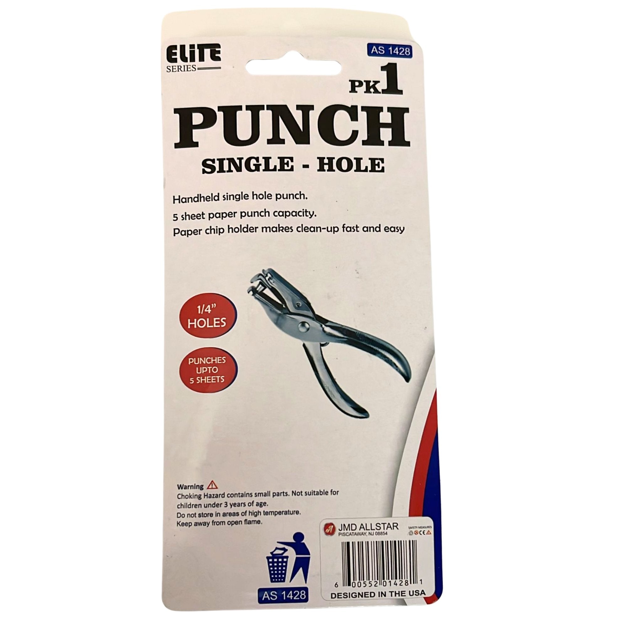 Single Hole Punch 5 Sheet Capacity 1/4" Hole: 1 Pack Hole Punches lifestyle use image