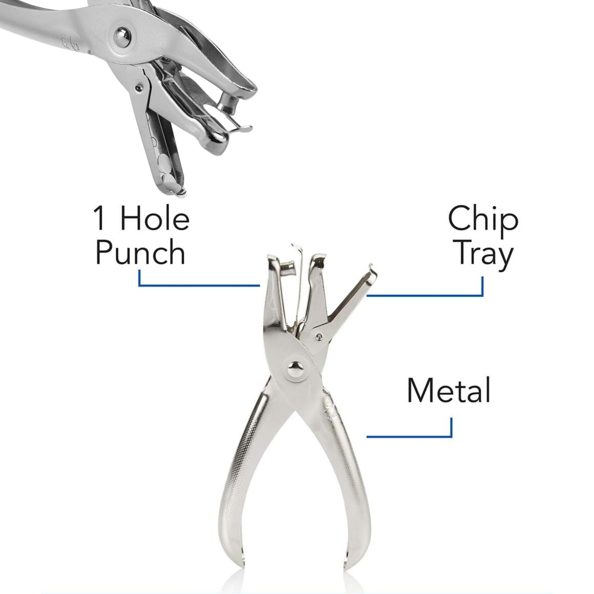 Single Hole Punch 5 Sheet Capacity 1/4" Hole