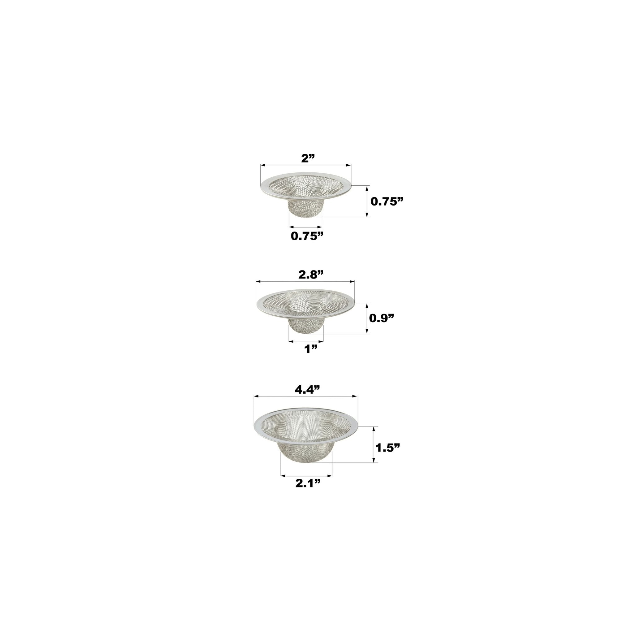 Sink Strainers Stainless Steel Mesh: 3 Pack Drain Covers & Strainers Hardware product detail image