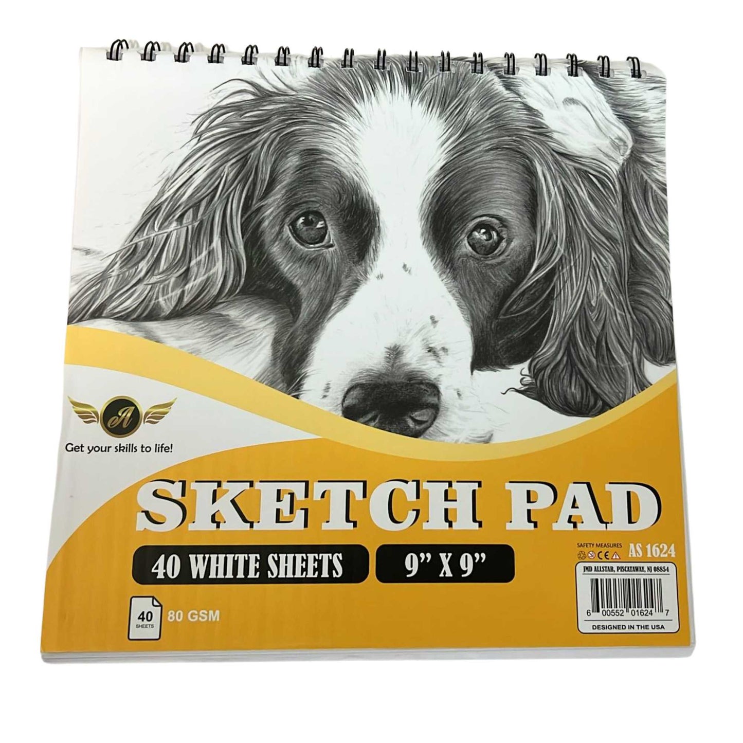 Sketch Pad 9 x 9 Inches | 40 White Sheets for Drawing & Sketching