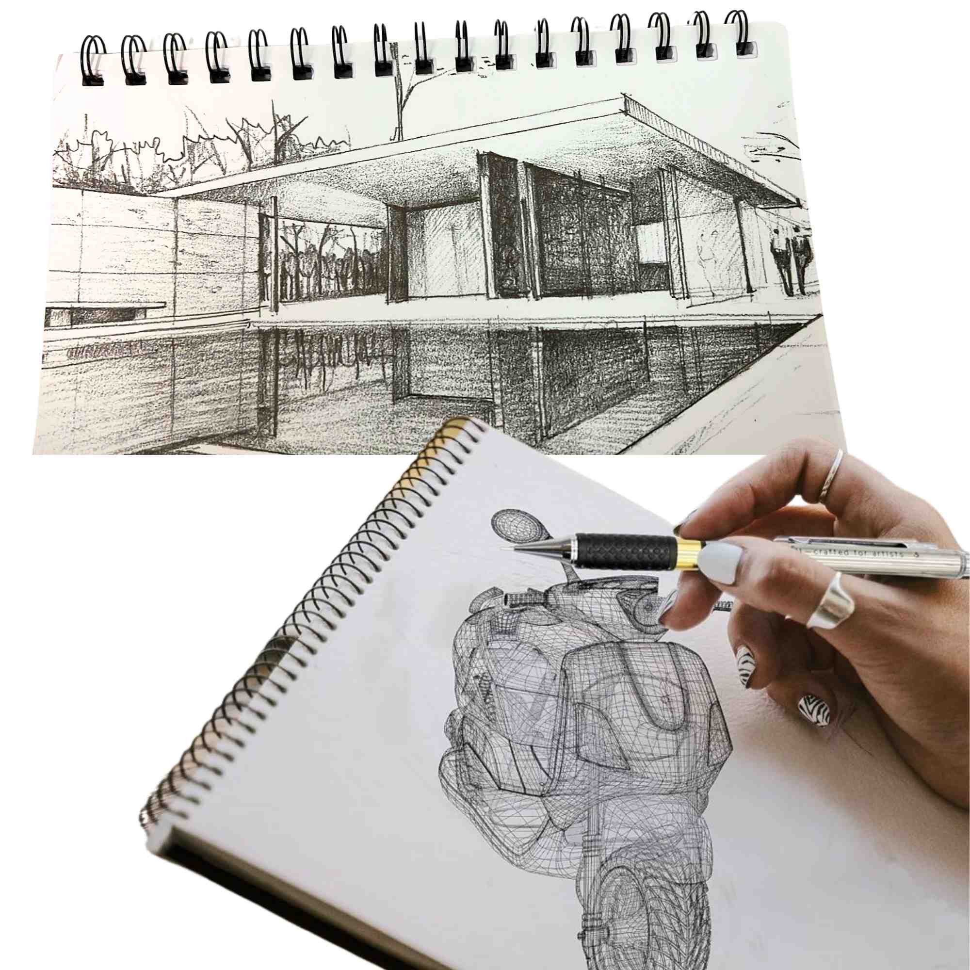 Sketch Pad 9 x 9 Inches 40 White Sheets for Drawing & Sketching: 1 Pack Drawing & Painting Paper Book size and feature image