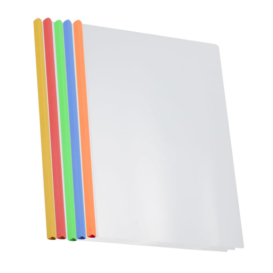 Slide Grip Report Covers – Letter Size – Clear Front & Back with Sliding Bar
