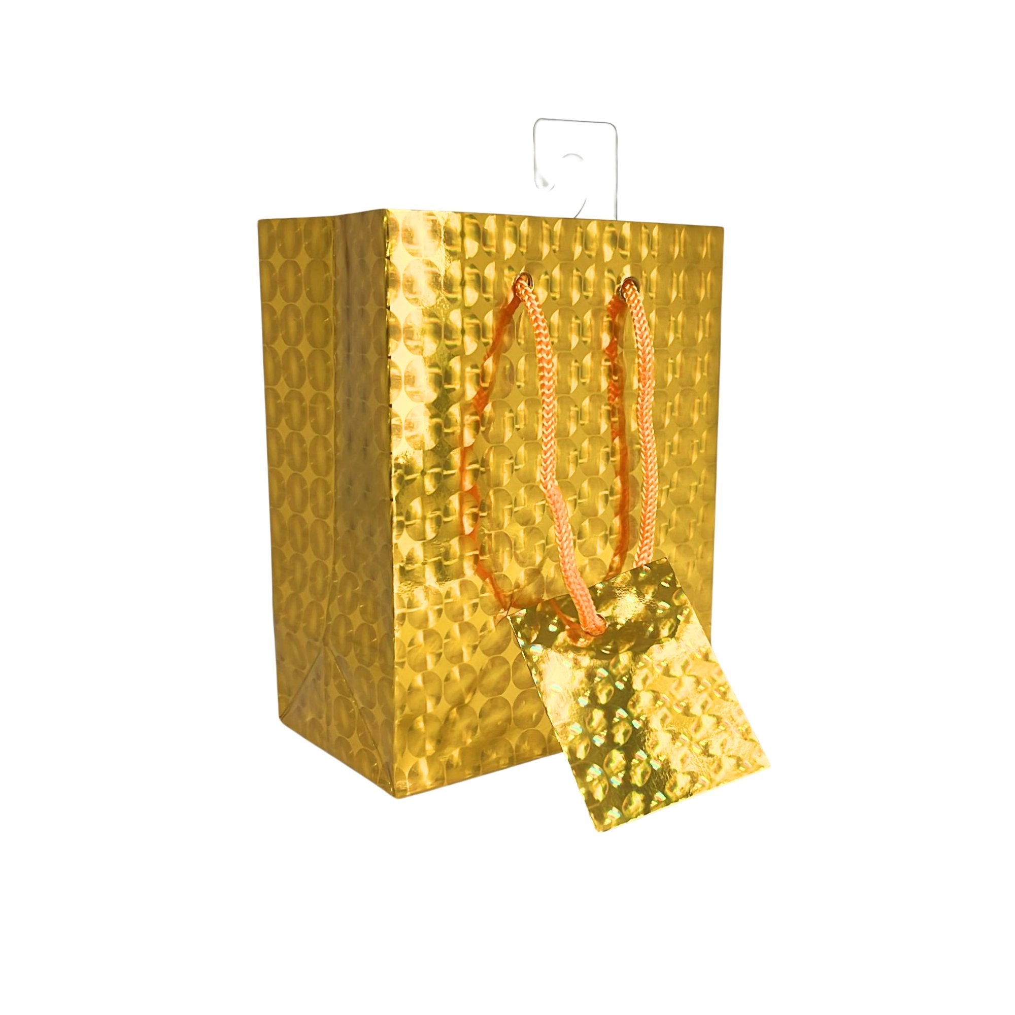 Small Foil & Holographic Gift Bags – 5.5 x 4.5 x 3 Inches: 2 Pack Party Bag size and feature image