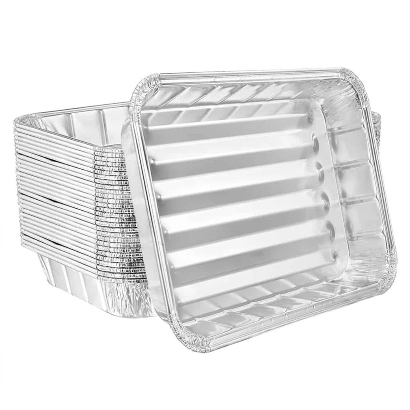 Small /Mini Broiler Disposable Aluminum Baking Pan: 4 Pack Broiling Pans size and feature image