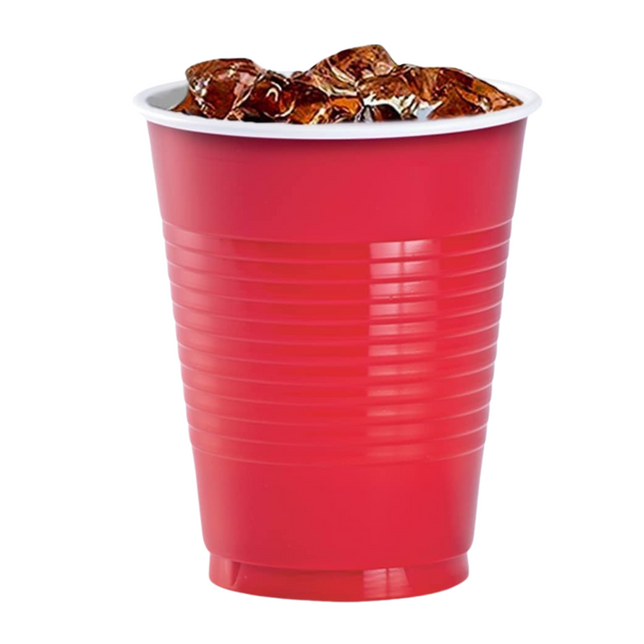 Disposable 9oz Red Plastic Cups