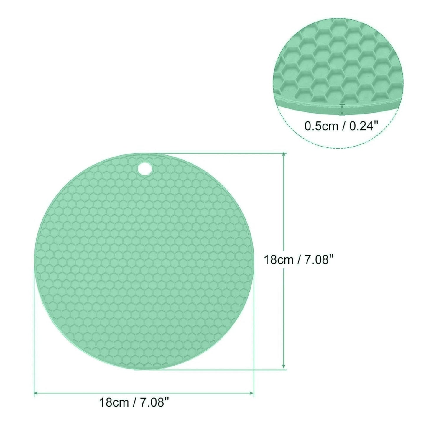 7" Round Silicone Placemat & Holder