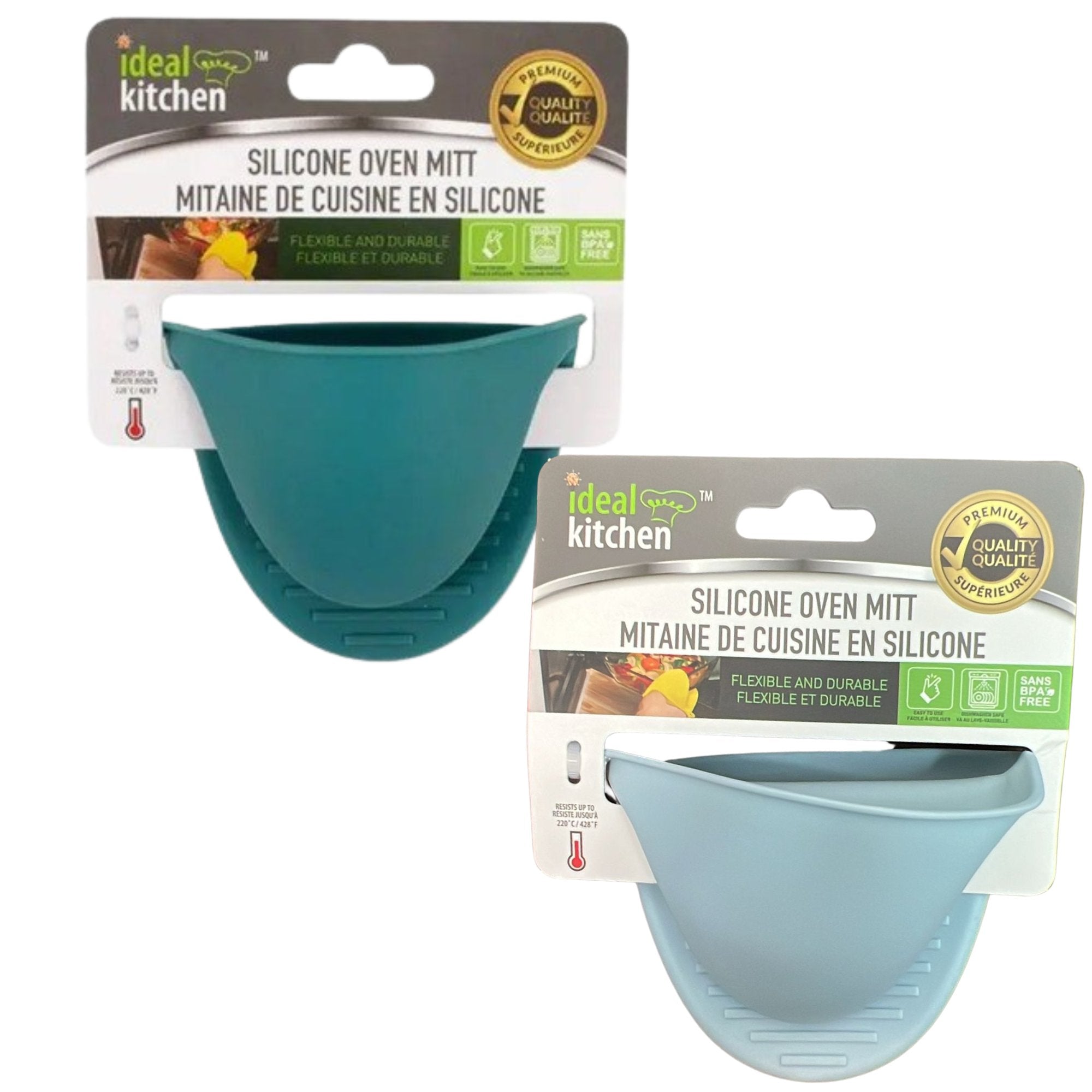 Silicone Oven Heat Resistant Mini Potholders Mitts: 1 Pair Oven Mitts & Pot Holders main product image