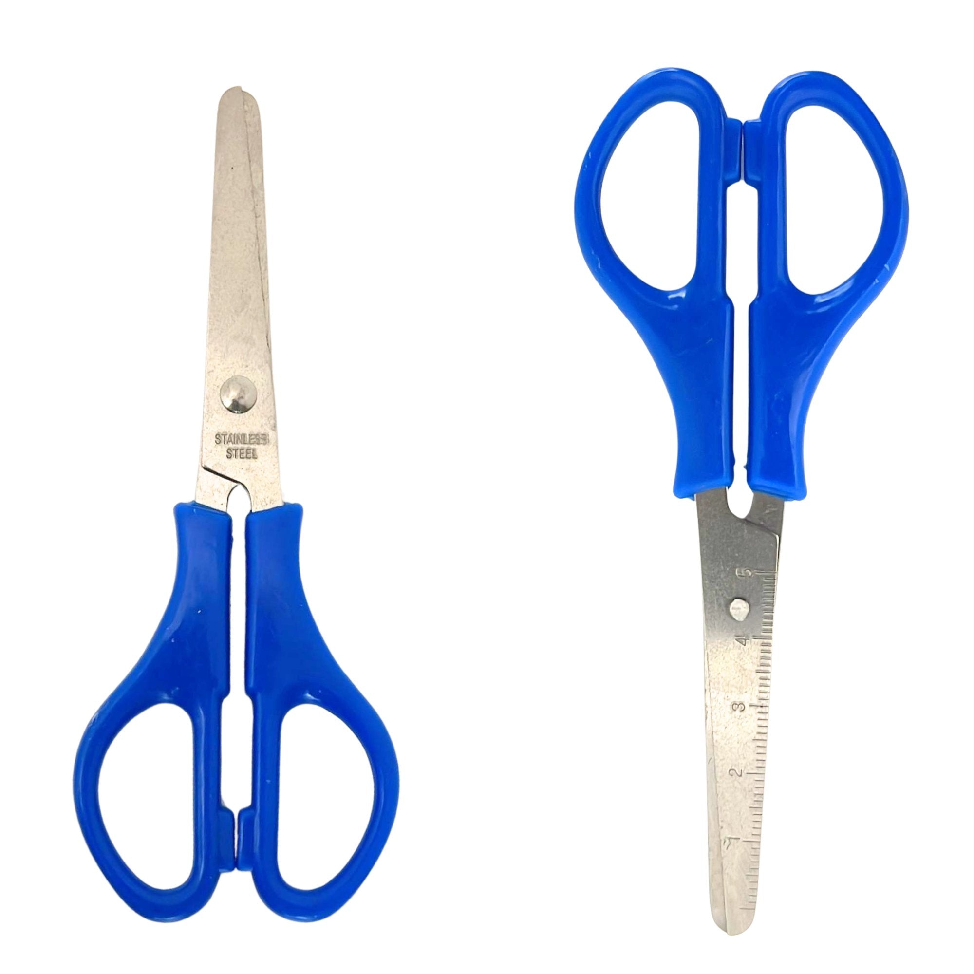 5.25 and 5.5 Inch Soft Grip Steel Scissors Set: 2 Pack size and feature image