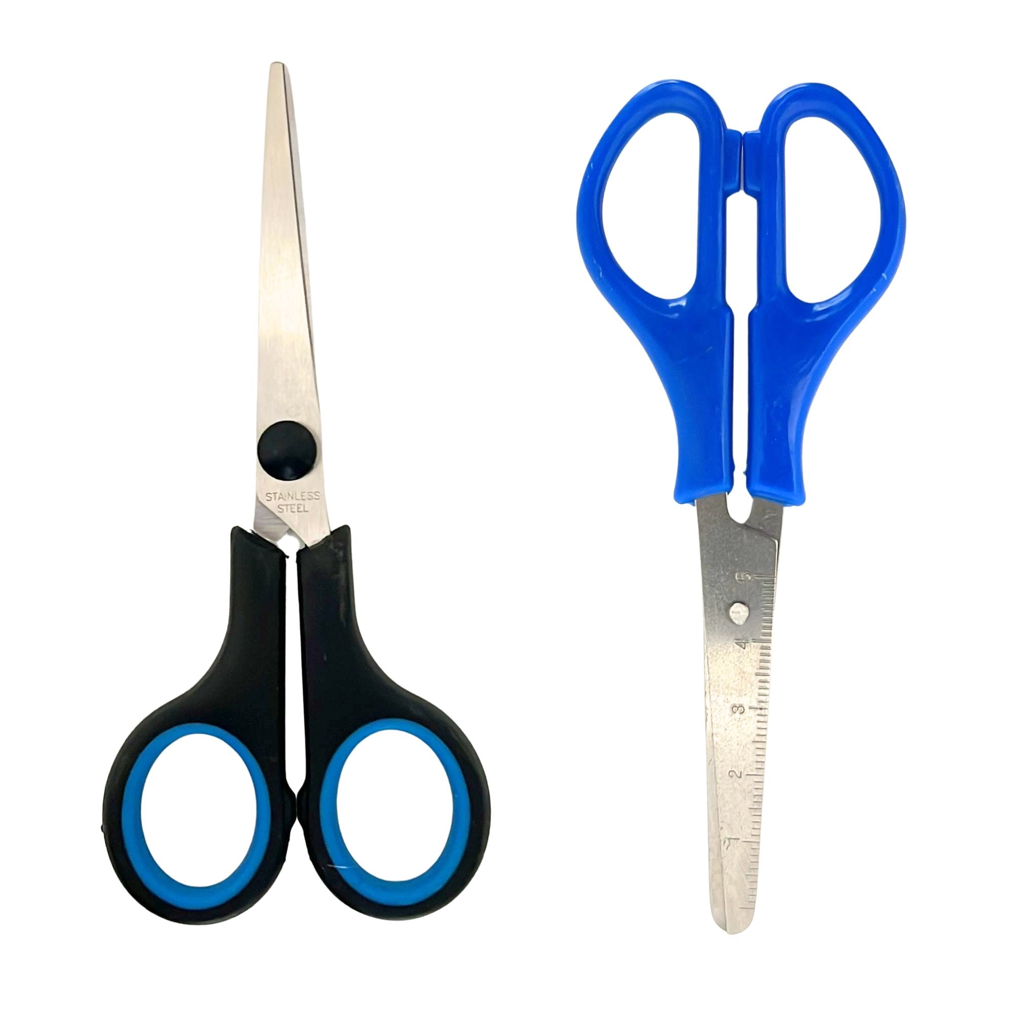 5.25 and 5.5 Inch Soft Grip Steel Scissors Set: 2 Pack lifestyle use image
