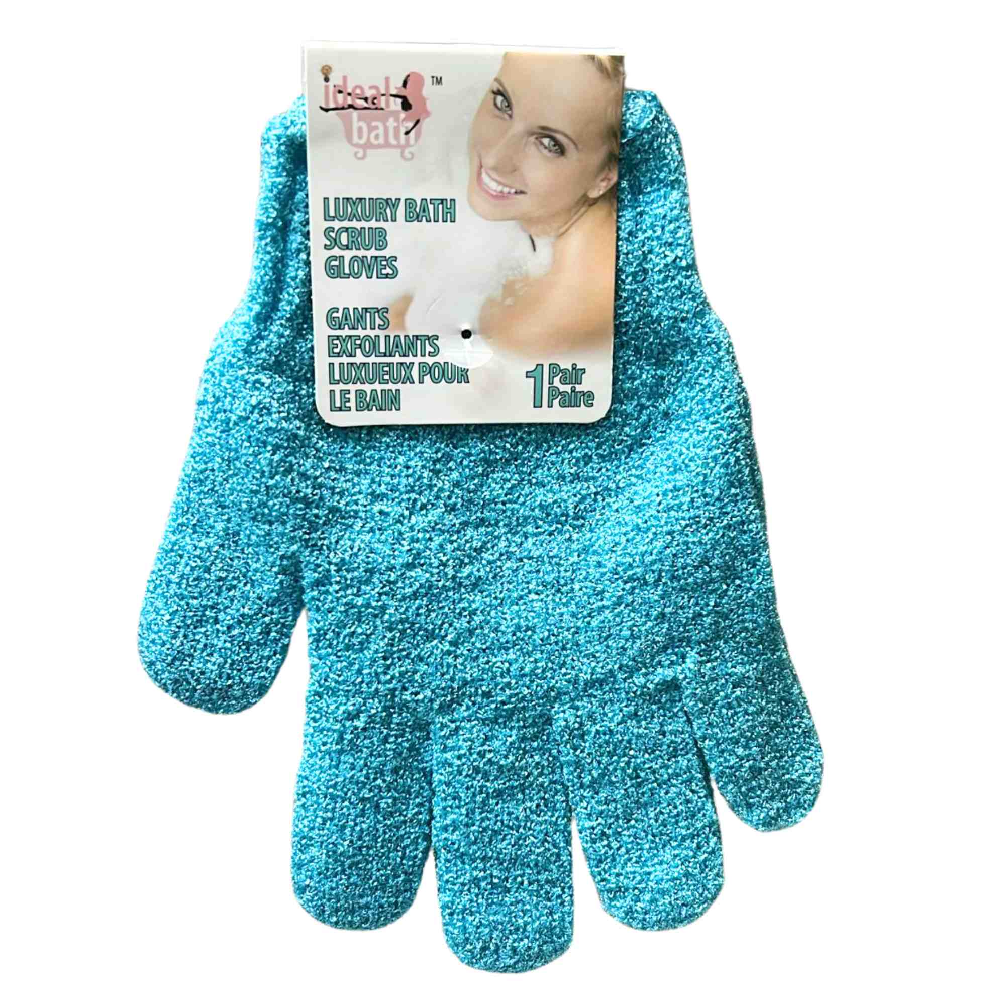 Luxury Bath Exfoliating Mitts Scrub Gloves: 1 Pair Bath Brushes Bath Essentials Bathroom product image 8