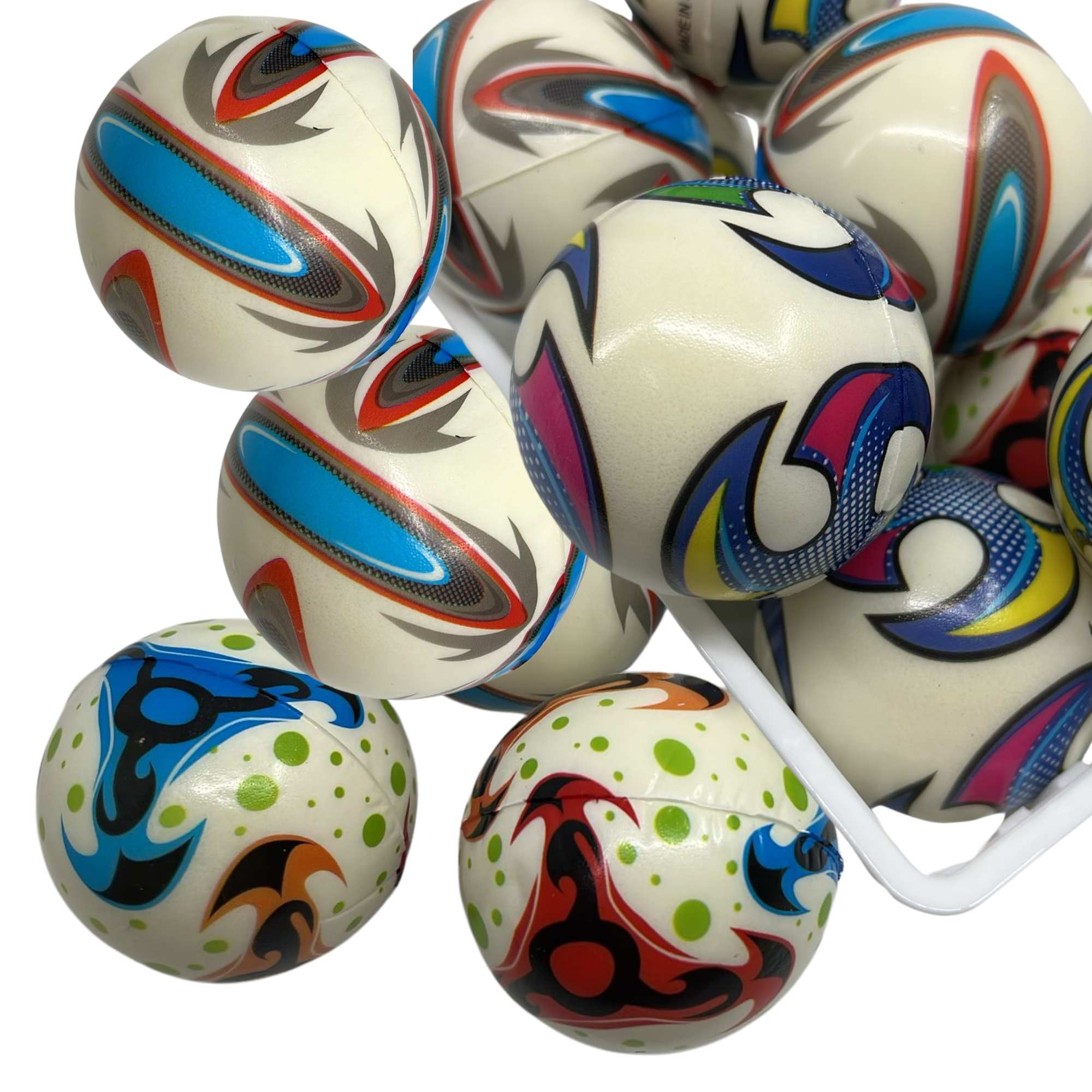 3" Soft Mini Balls for Kids – Fun Patterned Designs, Color & Design May Vary: 1 Pack Bouncy Balls Holidays Gift Toys size