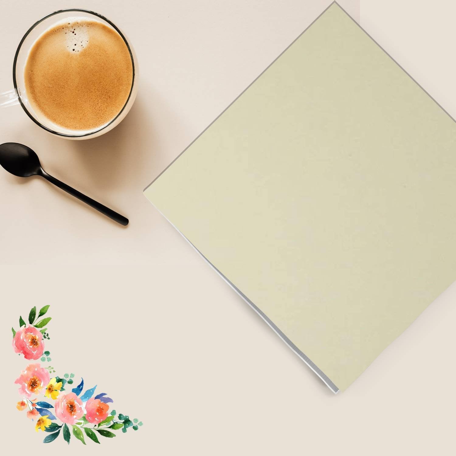 Solid Ivory Beverage Napkins