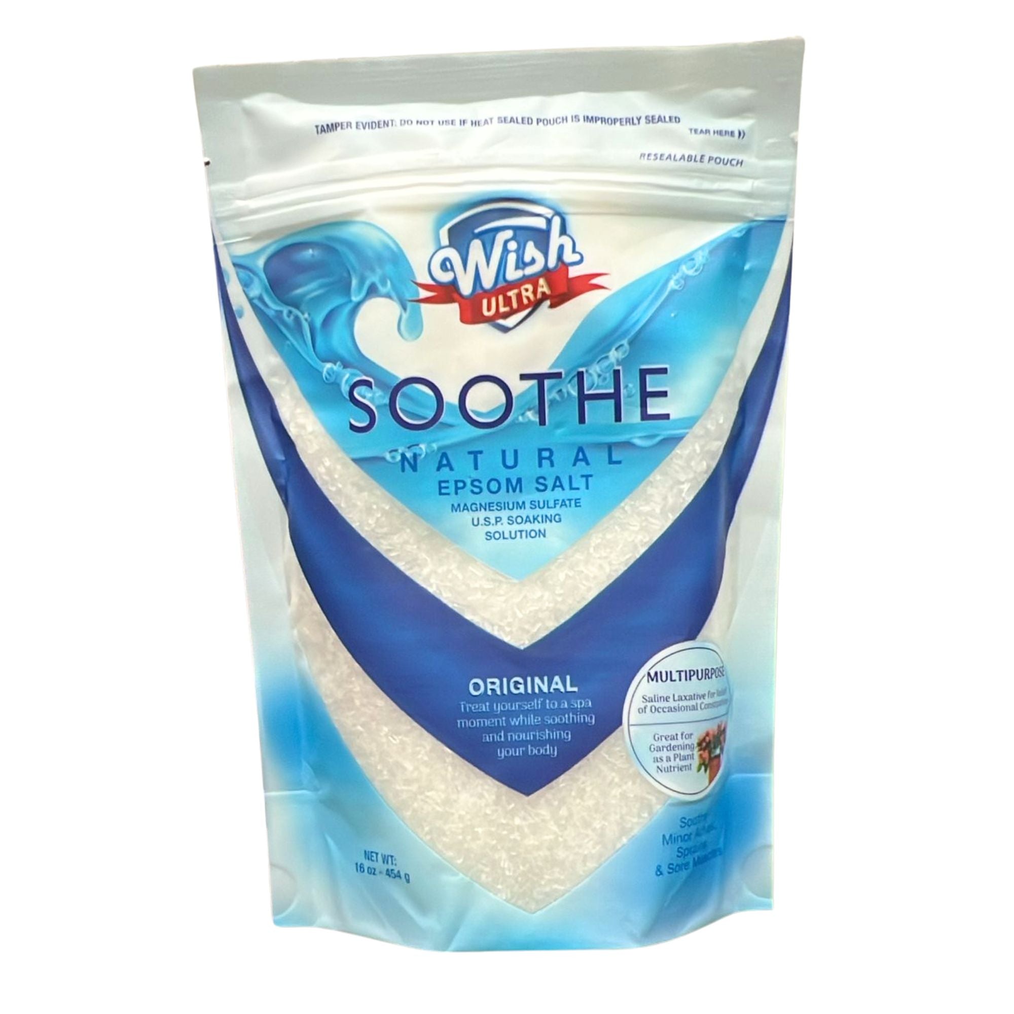 16oz Wish Soothe Natural Epsom Salt: 1 Pack Bath Additives Bath&Body Bathroom Epsom main product image