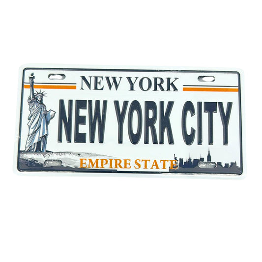 Souvenir New York Plate – Decorative Metal Sign for Art, Crafts, Gifts & Home Décor