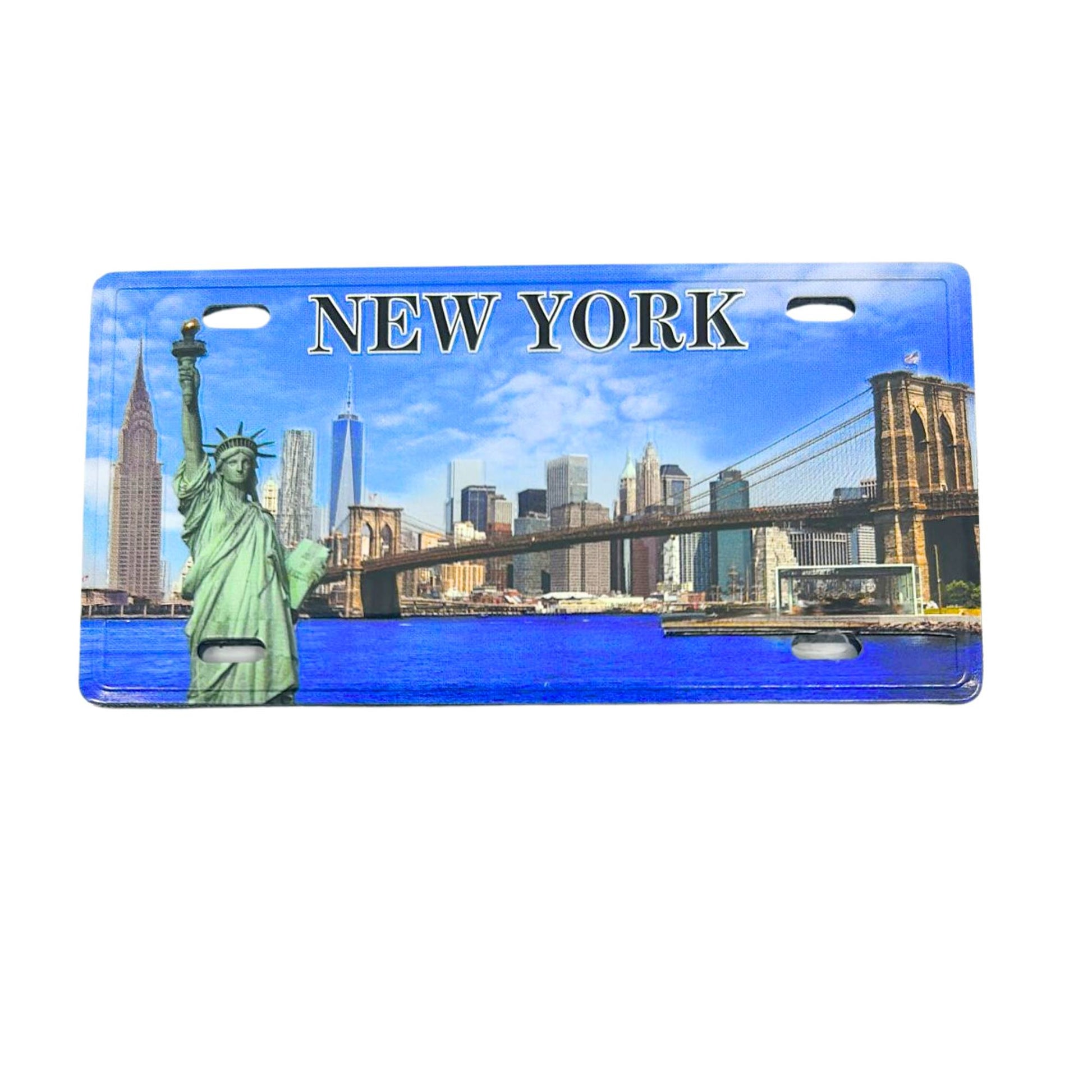 Souvenir New York Plate – Decorative Metal Sign for Art, Crafts, Gifts & Home Décor