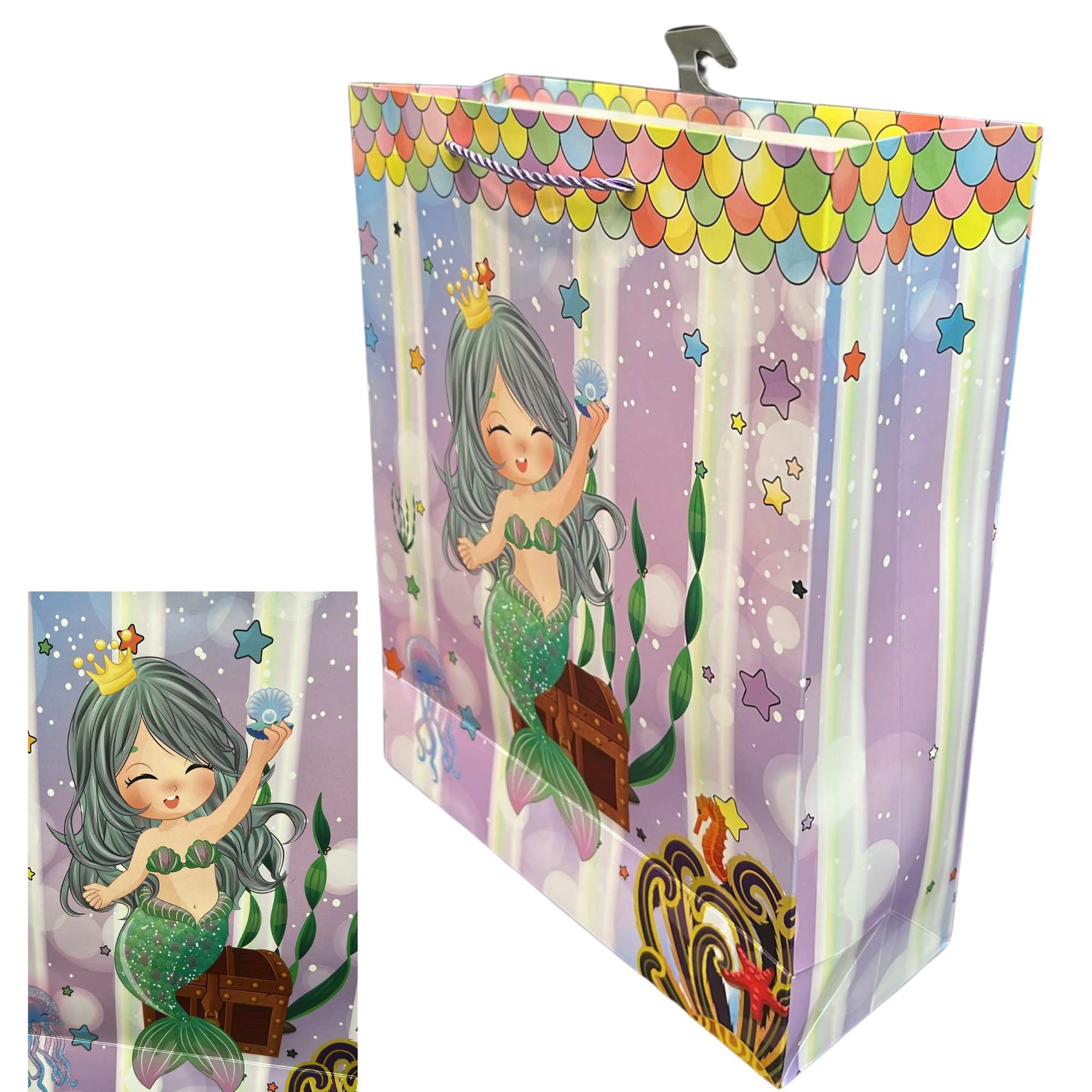 Sparkly Underwater Mermaid 10x13 Gift Bag: 1 Pack Gift Bags product image 10