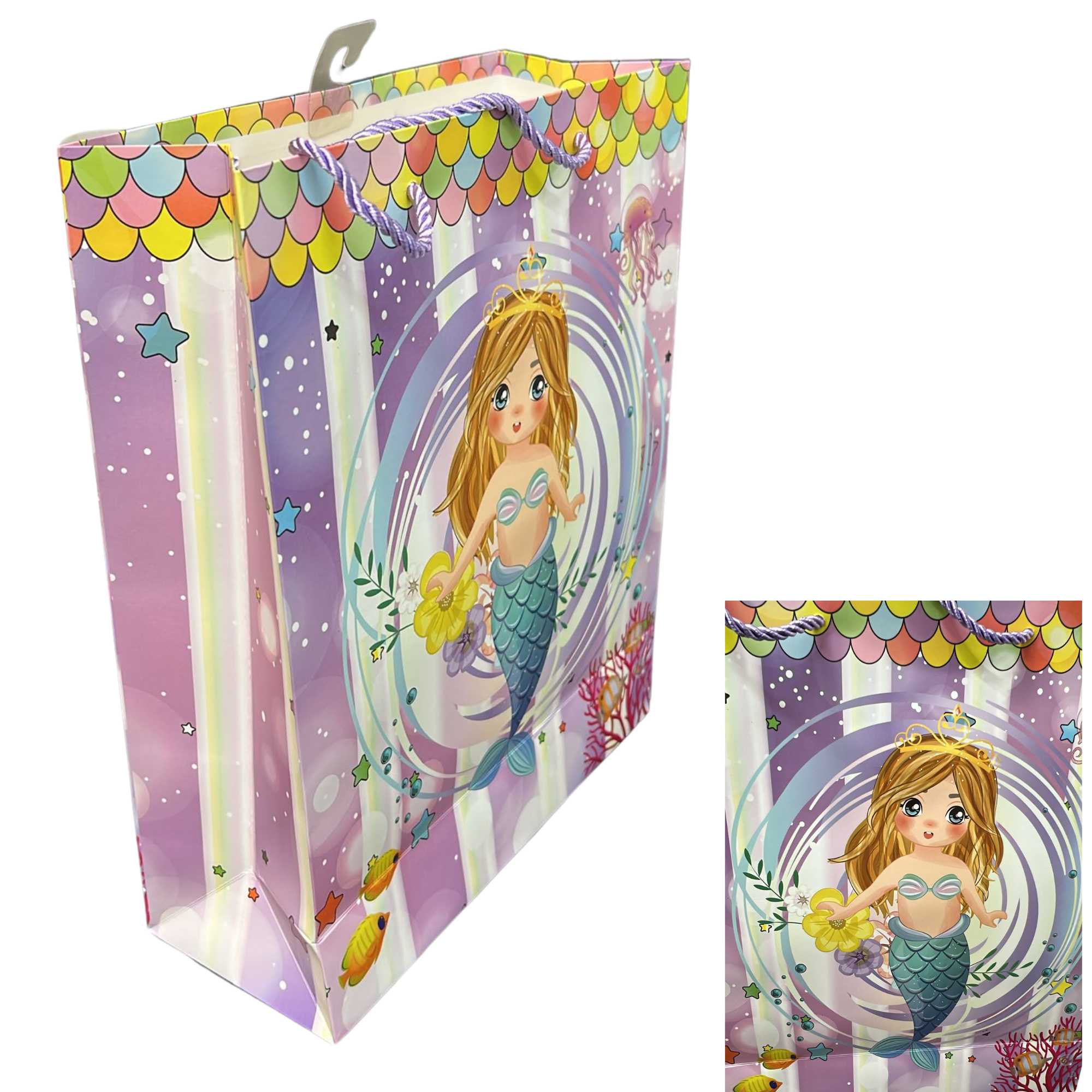 Sparkly Underwater Mermaid 10x13 Gift Bag: 1 Pack Gift Bags product image 13