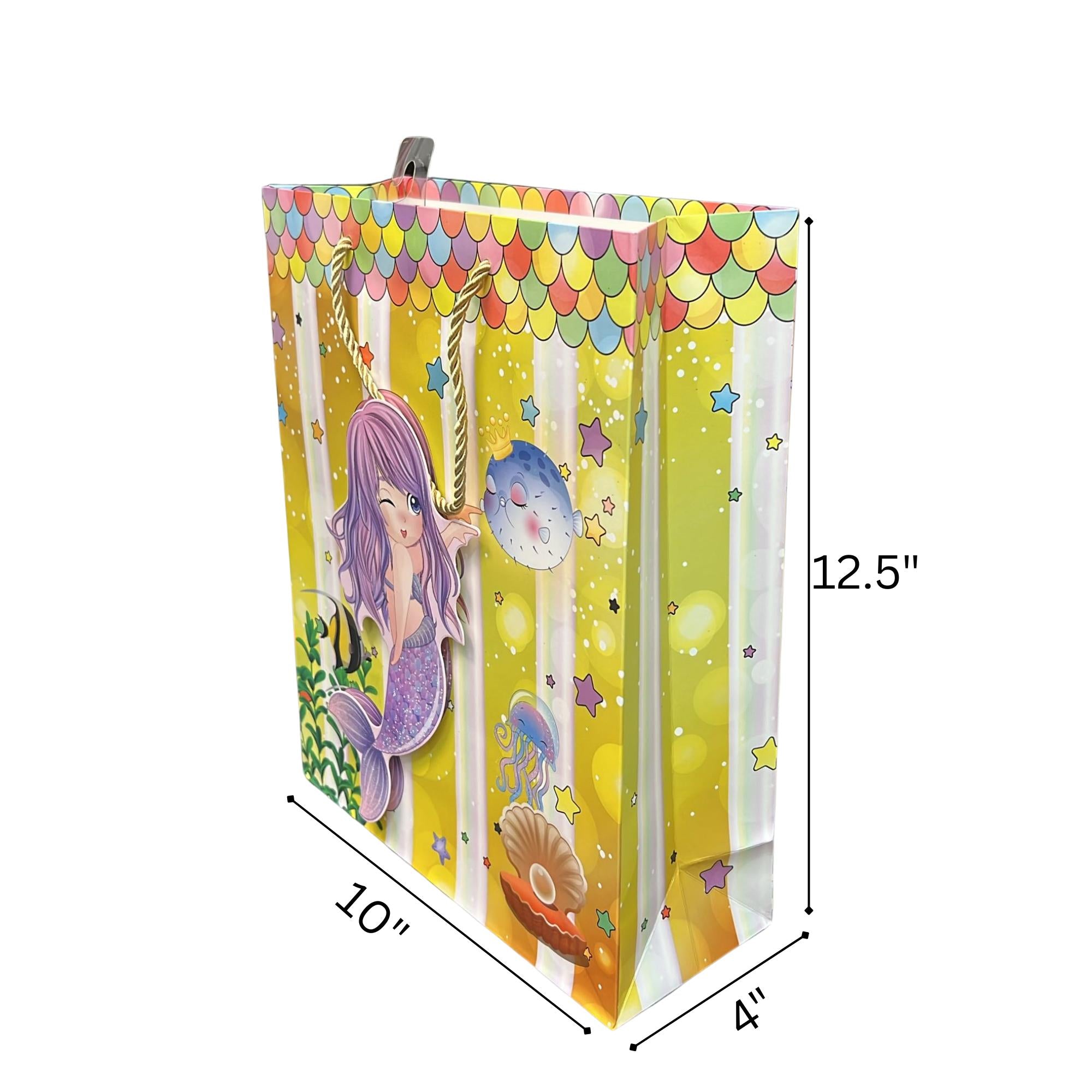 Sparkly Underwater Mermaid 10x13 Gift Bag: 1 Pack Gift Bags product detail image