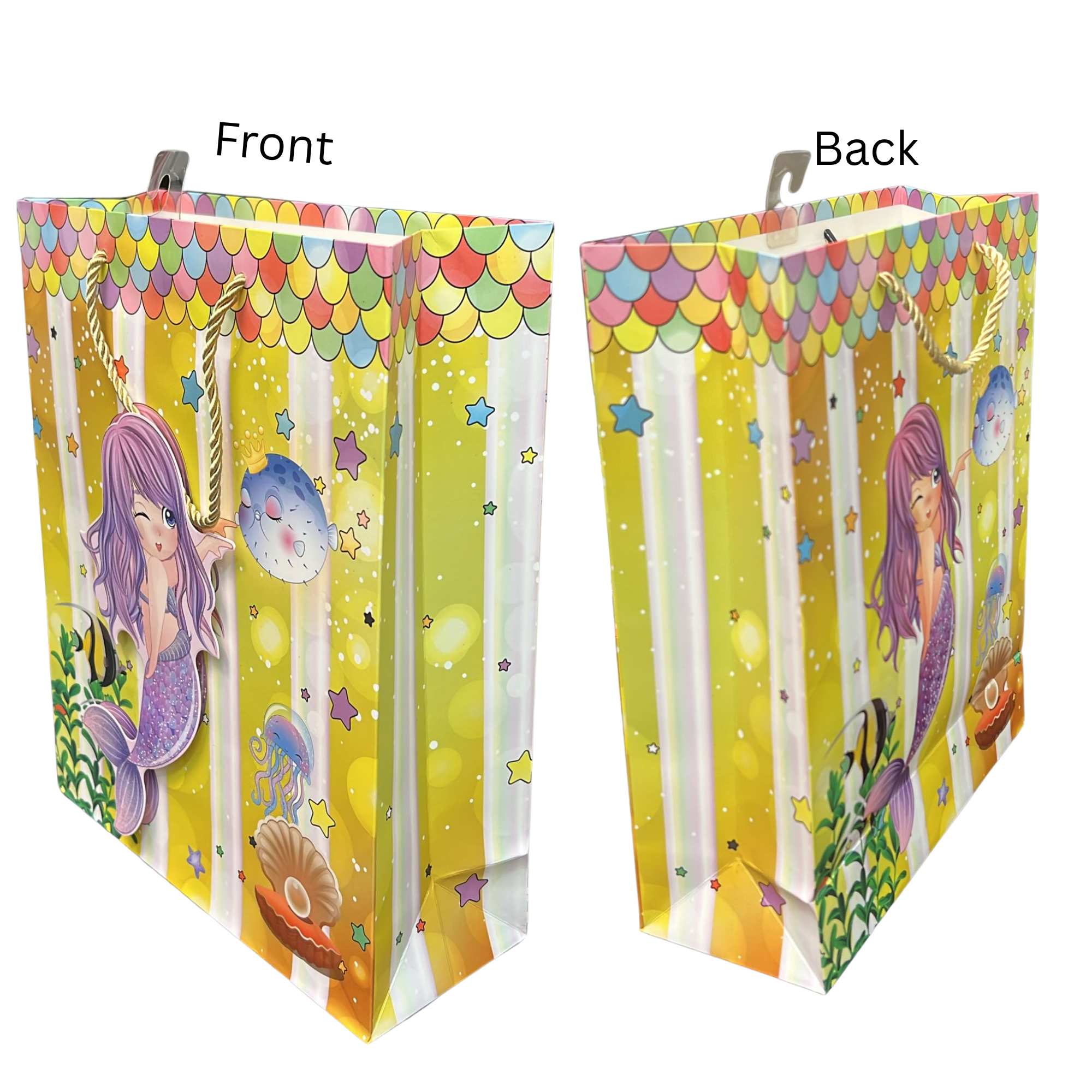 Sparkly Underwater Mermaid 10x13 Gift Bag: 1 Pack Gift Bags size and feature image