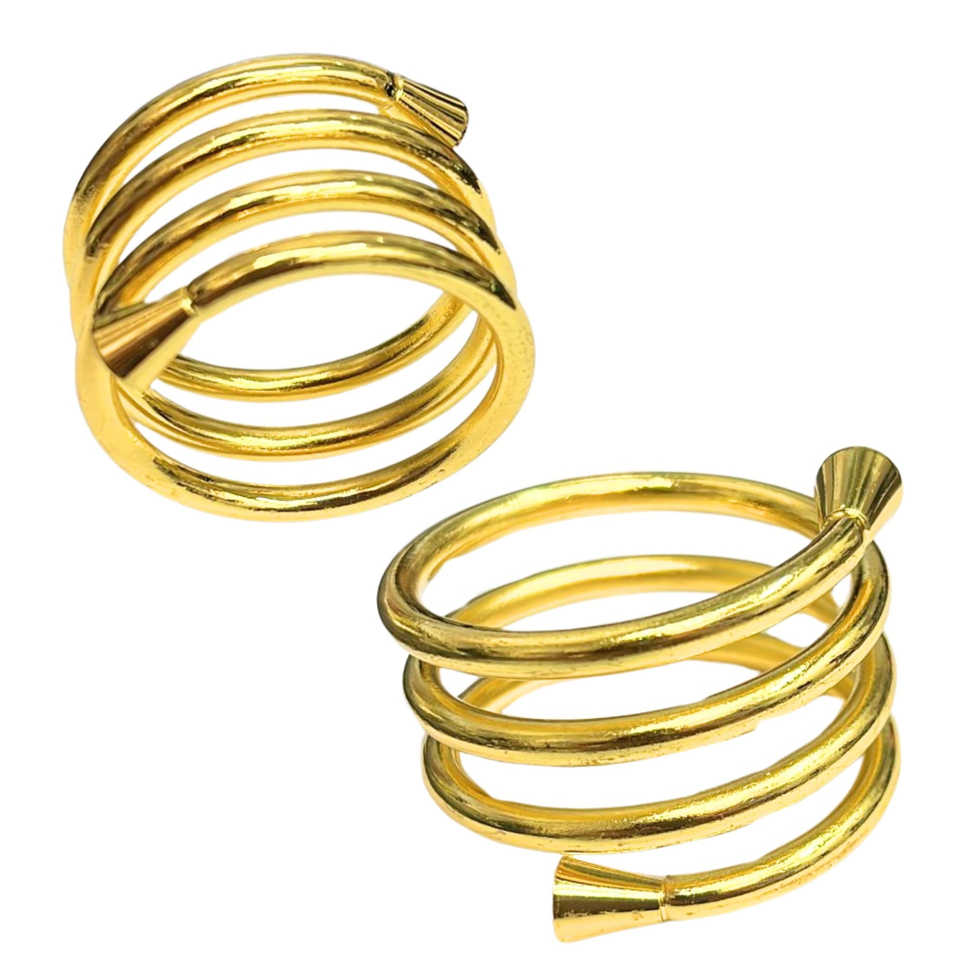 Spiral Gold Plated Napkin Rings