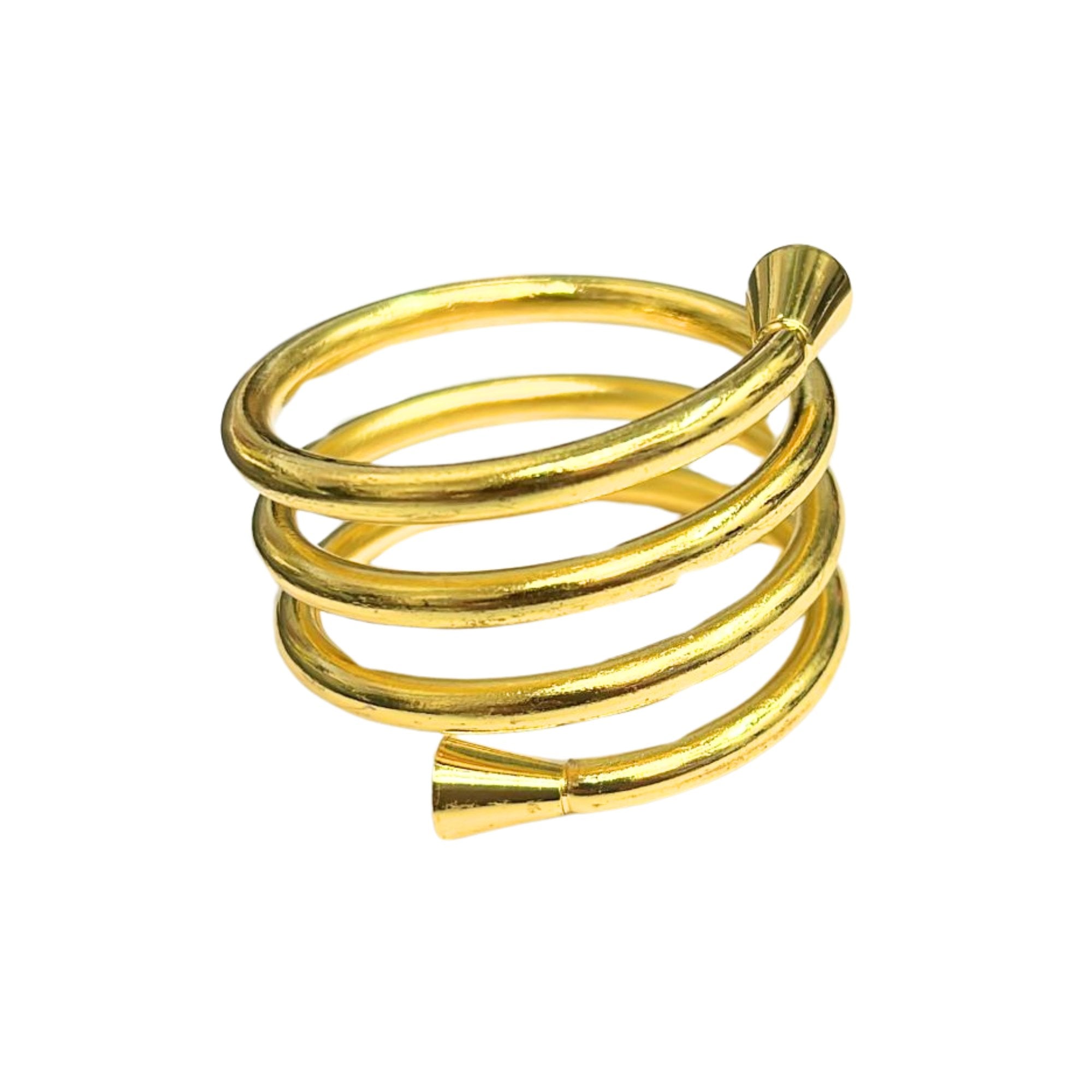 Spiral Gold Plated Napkin Rings: 2 Pack Napkins size and feature image