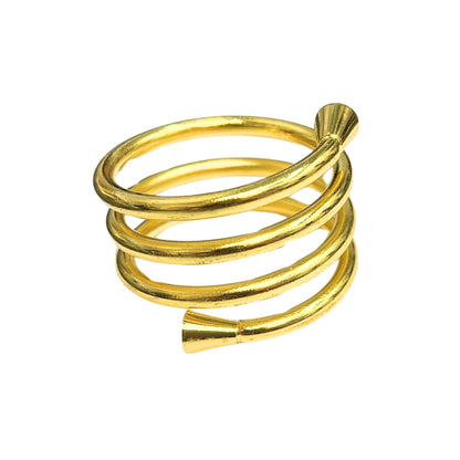 Spiral Gold Plated Napkin Rings