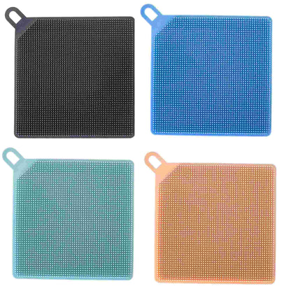 4.3" Square Silicone Sponge Scrubber
