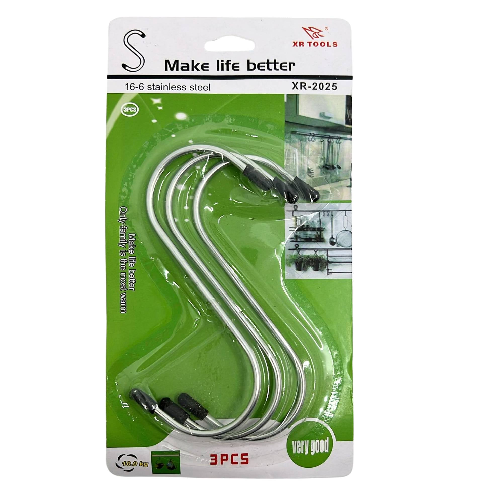 16 6 Stainless Steel 5" Hooks: 3 Pack Utility Hooks Hardware main product image