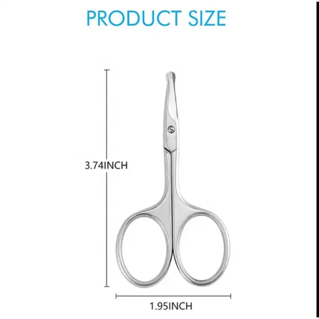 Stainless Steel Rounded Tip Facial Hair Scissors